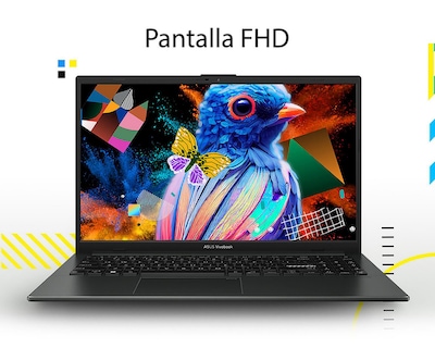 Foto 2 | Laptop Asus E1504FA-NJ1561W 15.6 Pulgadas Windows 11 AMD Ryzen 5 8 GB RAM 1 TB SSD Negra con Mochila y Mouse