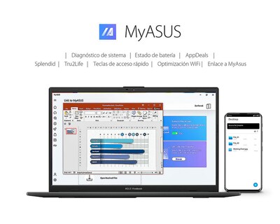 Foto 9 | Laptop Asus E1504FA-NJ1561W 15.6 Pulgadas Windows 11 AMD Ryzen 5 8 GB RAM 1 TB SSD Negra con Mochila y Mouse