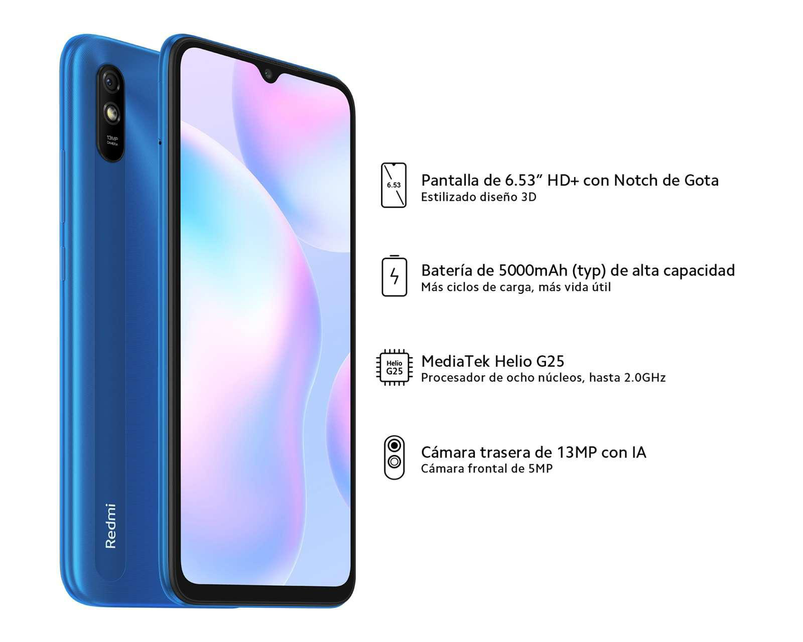 Foto 6 pulgar | Celular Xiaomi Redmi 9A 32 GB Azul