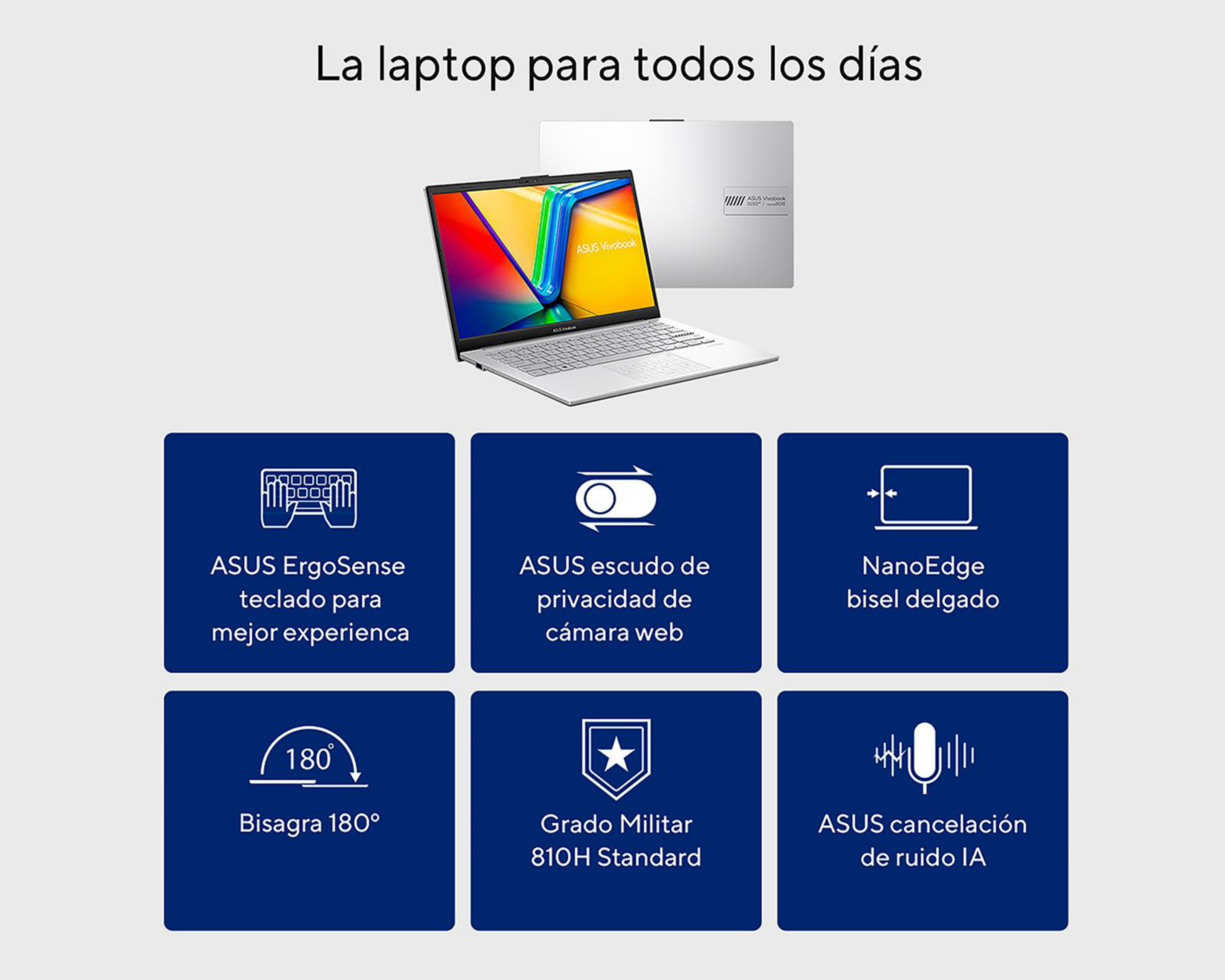 Foto 7 pulgar | Laptop Asus Vivobook Go 14 Pulgadas Windows 11 Intel Core i3 8 GB RAM 512 GB SSD Plateado