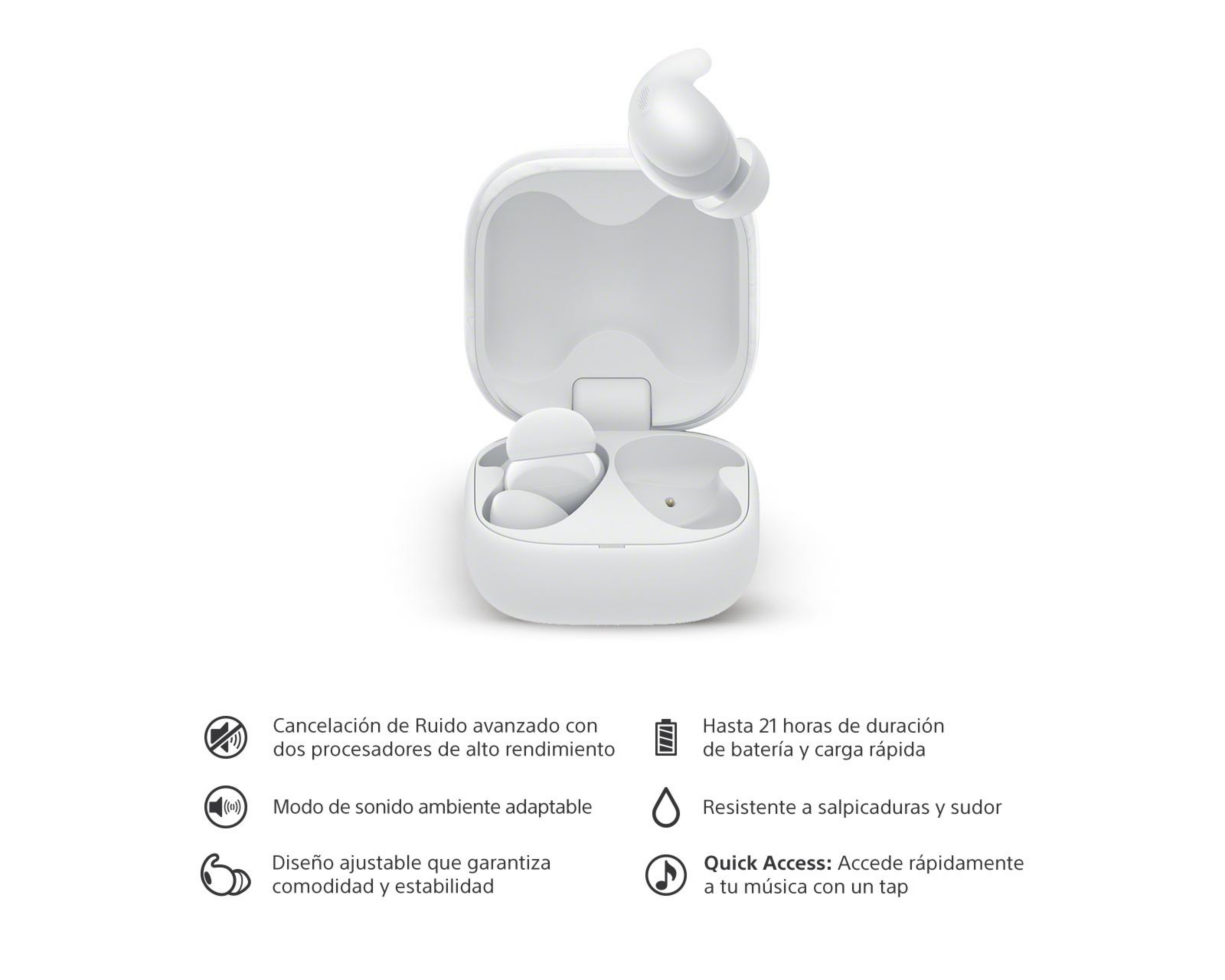 Foto 3 | Audífonos In-Ear Inalámbricos Sony LinkBuds Fit con Noise Cancelling
