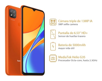 Foto 6 | Celular Xiaomi Desbloqueado Redmi 9C 32 GB Anaranjado