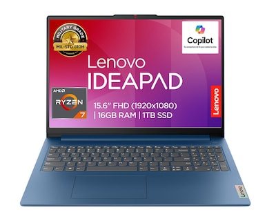 Foto 2 | Laptop Lenovo IdeaPad Slim 3 15ABR8 15.6 Pulgadas Windows 11 AMD Ryzen 7 16 GB RAM 1 TB SSD Azul