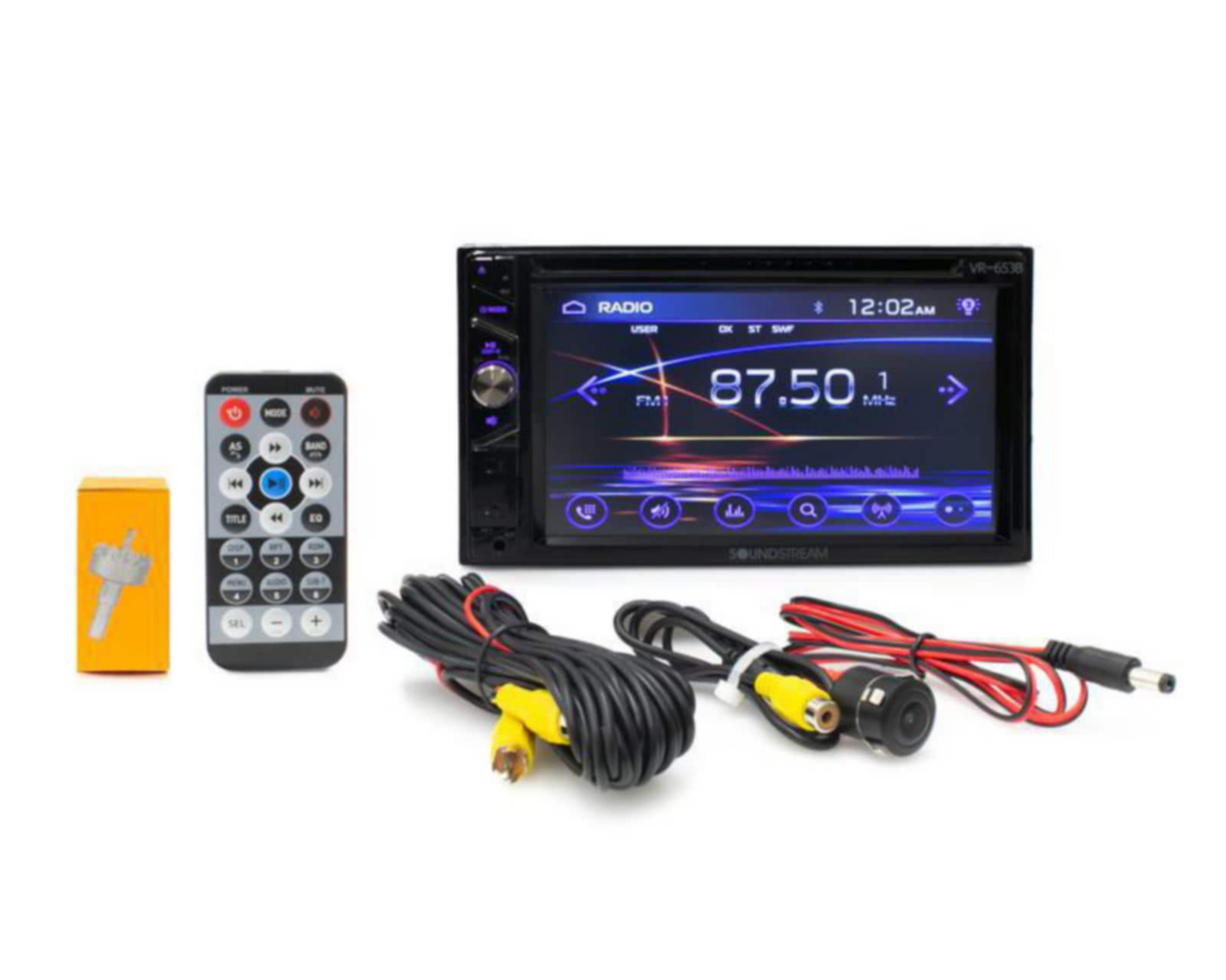 Autoestéreo Soundstream Multimedia Con CD VR653B de 6.5' Bluetooth Compatible con Cámara de Reversa Negro