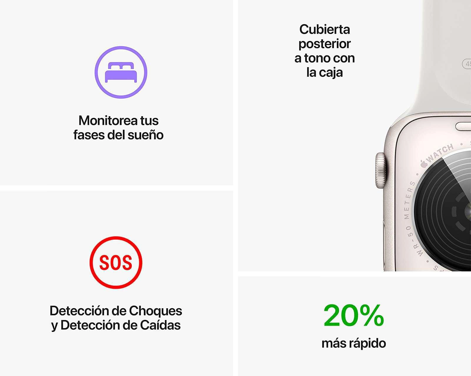 Foto 5 pulgar | Apple Watch SE 44mm GPS Medianoche