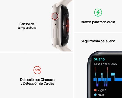 Foto 4 | Apple Watch Series 8 41 mm GPS Blanco Estelar