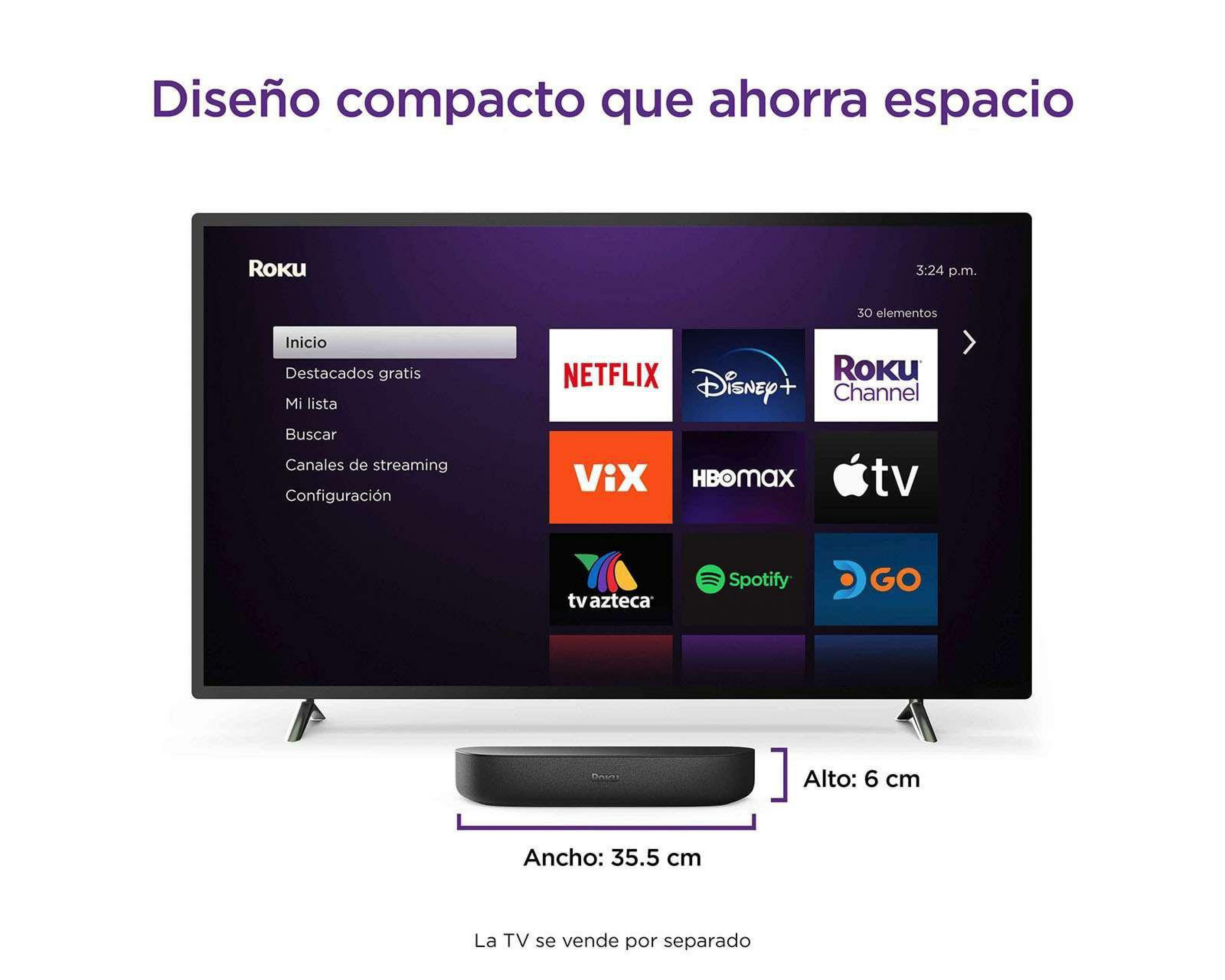 Foto 10 pulgar | Roku Streambar HD/4K/HDR Dispositivo de Streaming y Audio Premium Todo en Uno