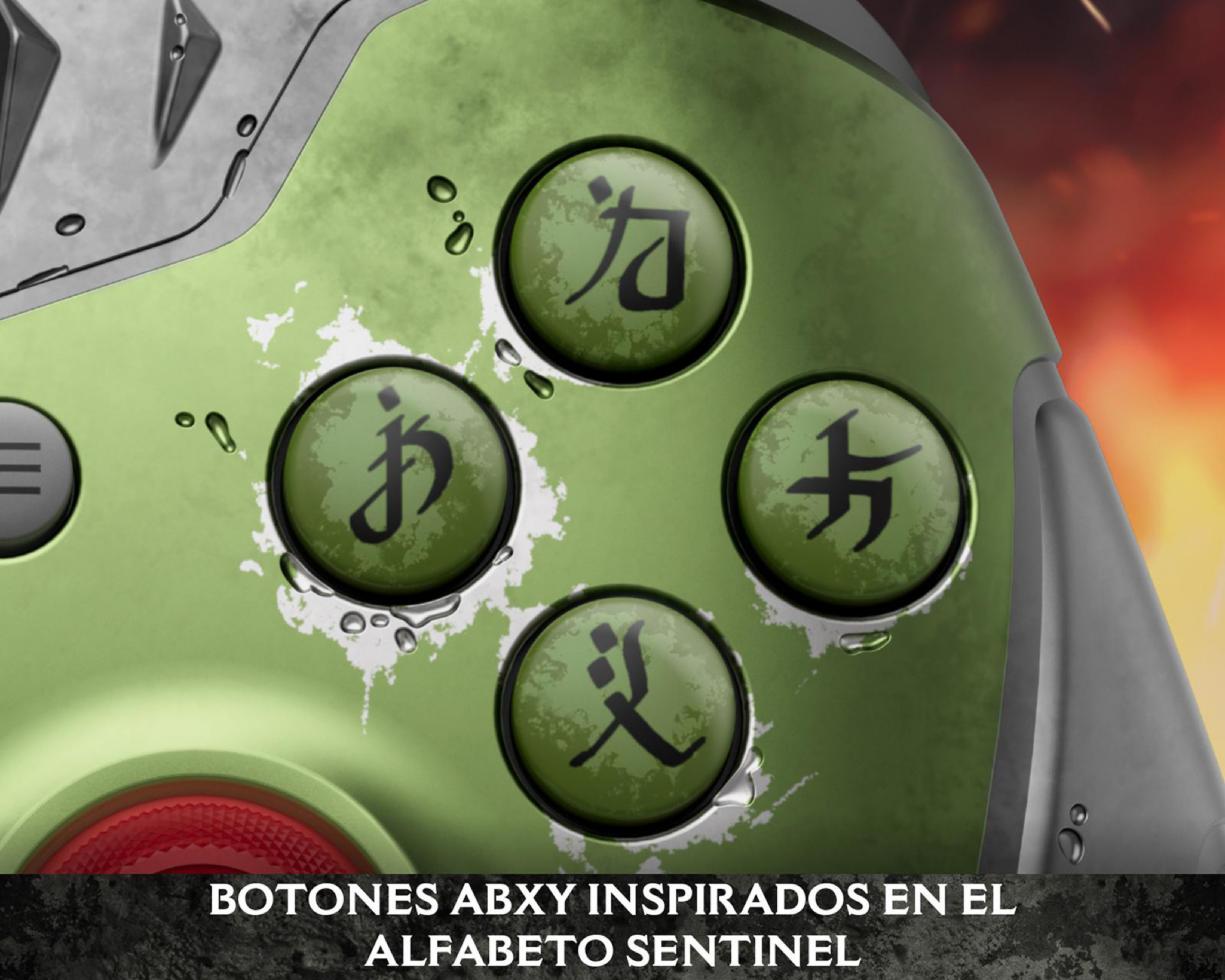 Foto 7 pulgar | Control Inalámbrico para Xbox Microsoft Doom the Dark Age Verde