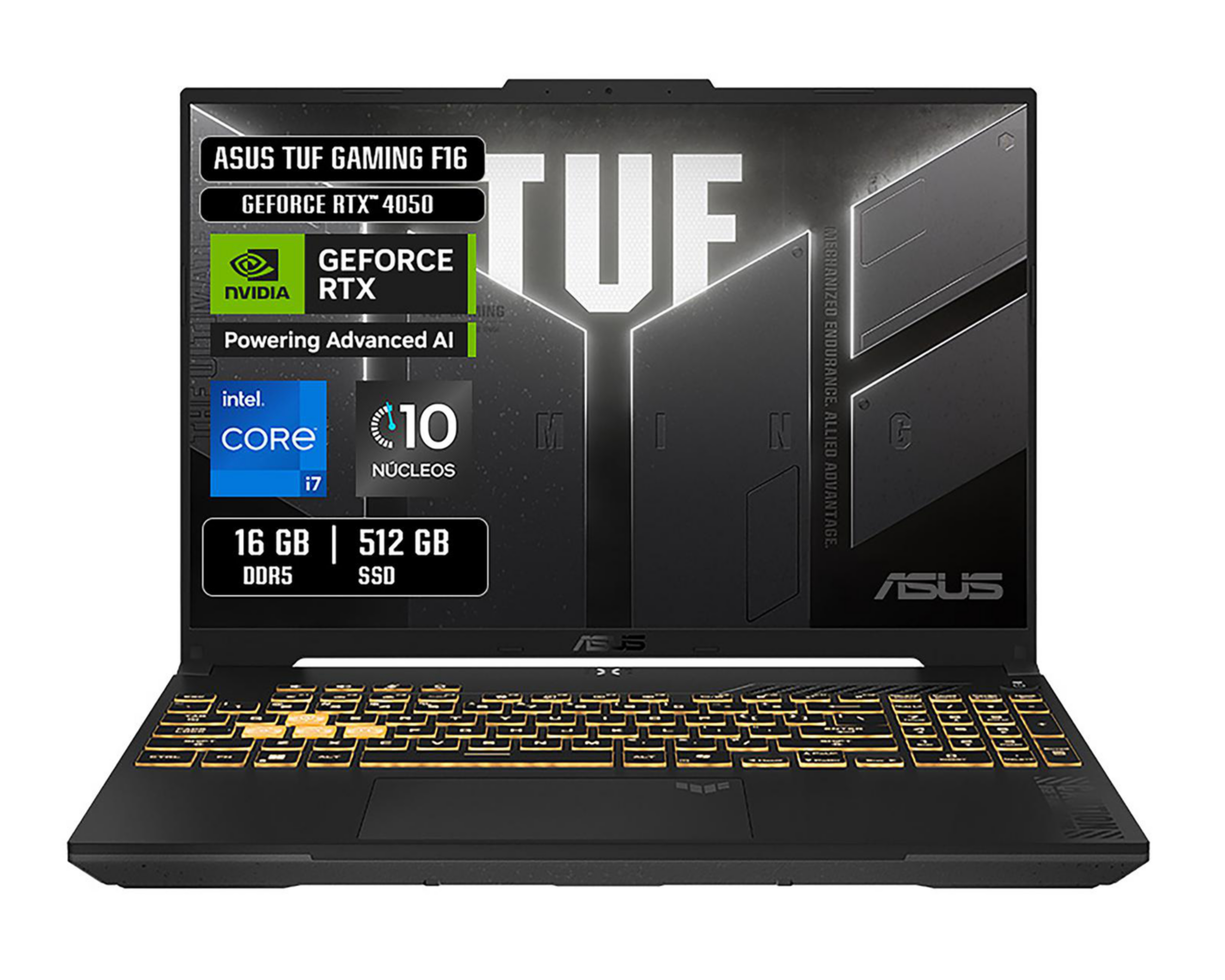 Foto 2 pulgar | Laptop Gamer Asus TUF 16 Pulgadas Windows 11 Intel Core i7 NVIDIA RTX 4050 16 GB RAM 512 GB SSD Gris