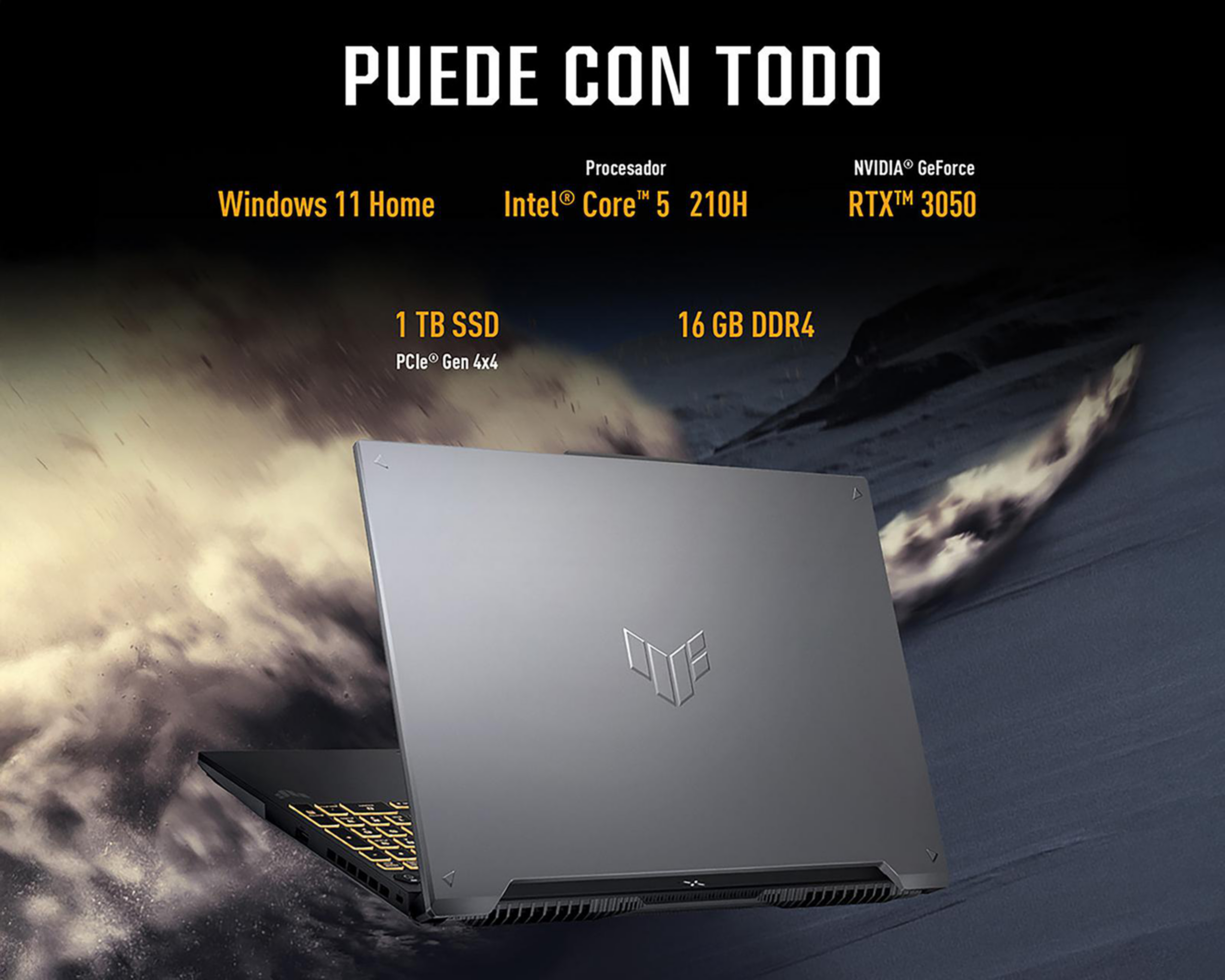 Foto 4 pulgar | Laptop Gamer Asus FX607VJ-RL023W 16 Pulgadas Windows 11 Intel Core 5 NVIDIA RTX 3050 16 GB RAM 1 TB SSD Negra