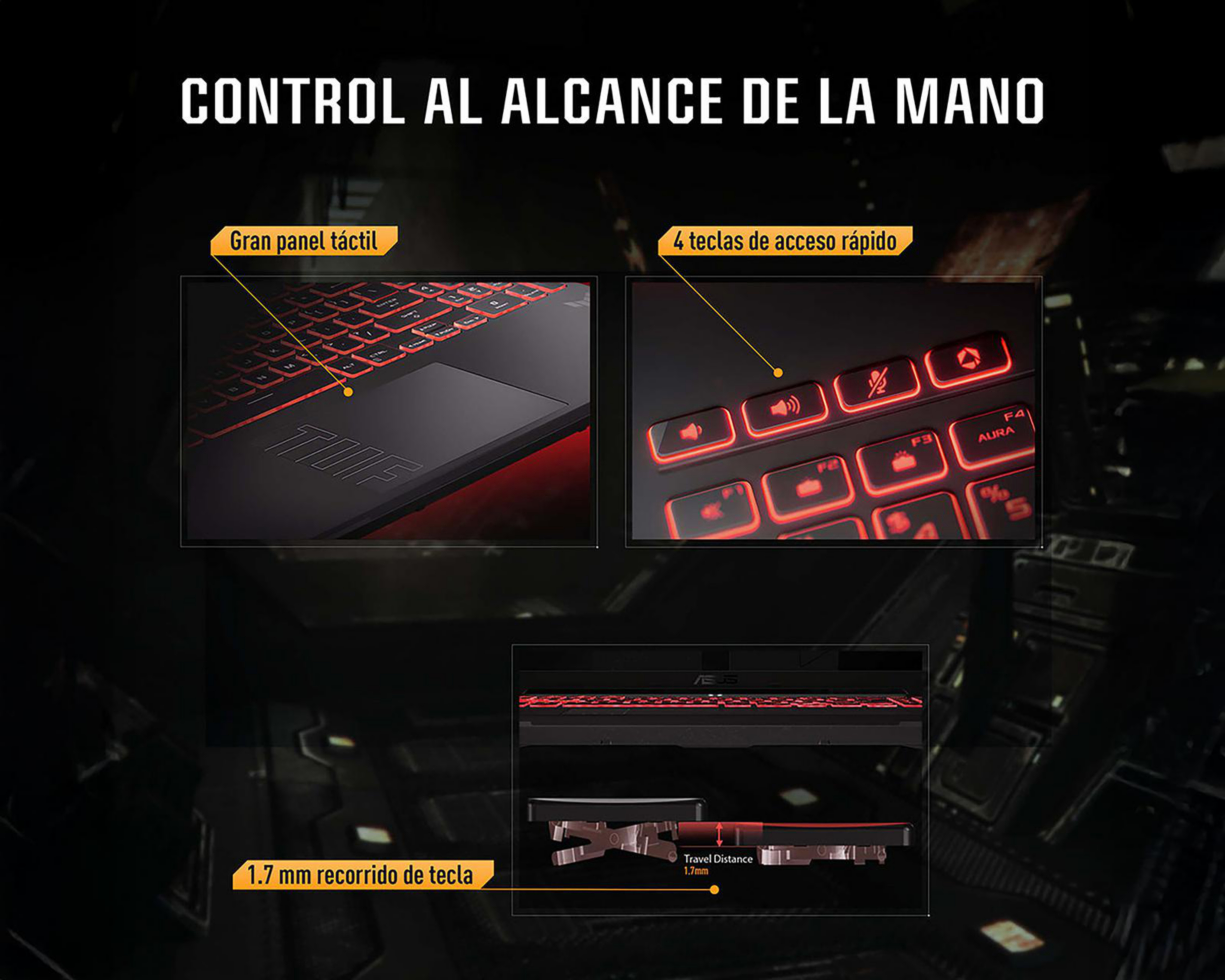 Foto 10 pulgar | Laptop Gamer Asus FX607NU-RL057W 16 Pulgadas Windows 11 AMD Ryzen 5 NVIDIA RTX 4050 16 GB RAM 1 TB SSD Gris