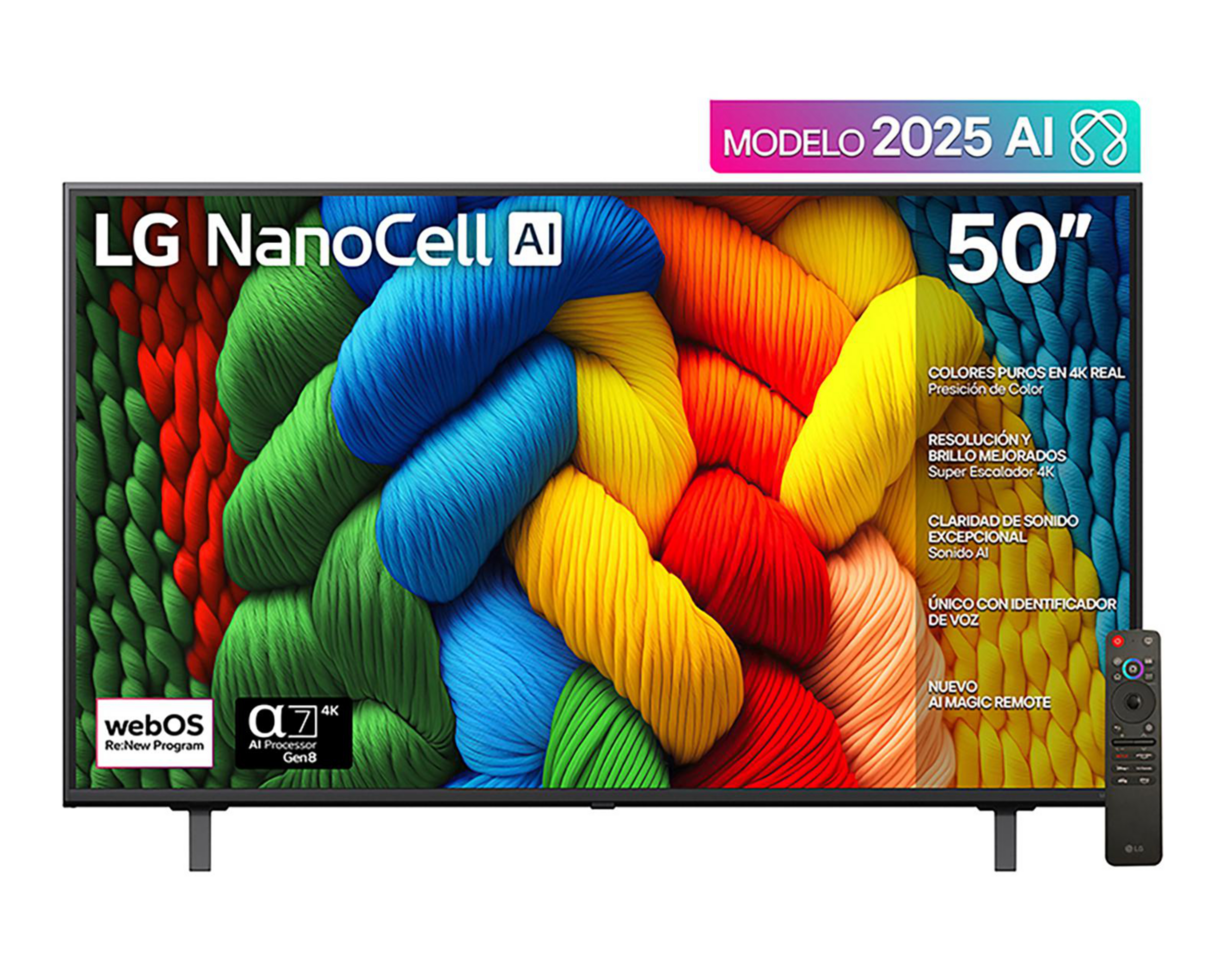 Pantalla Smart TV LG NanoCell 50 Pulgadas Ultra HD 4K 50NANO80ASA