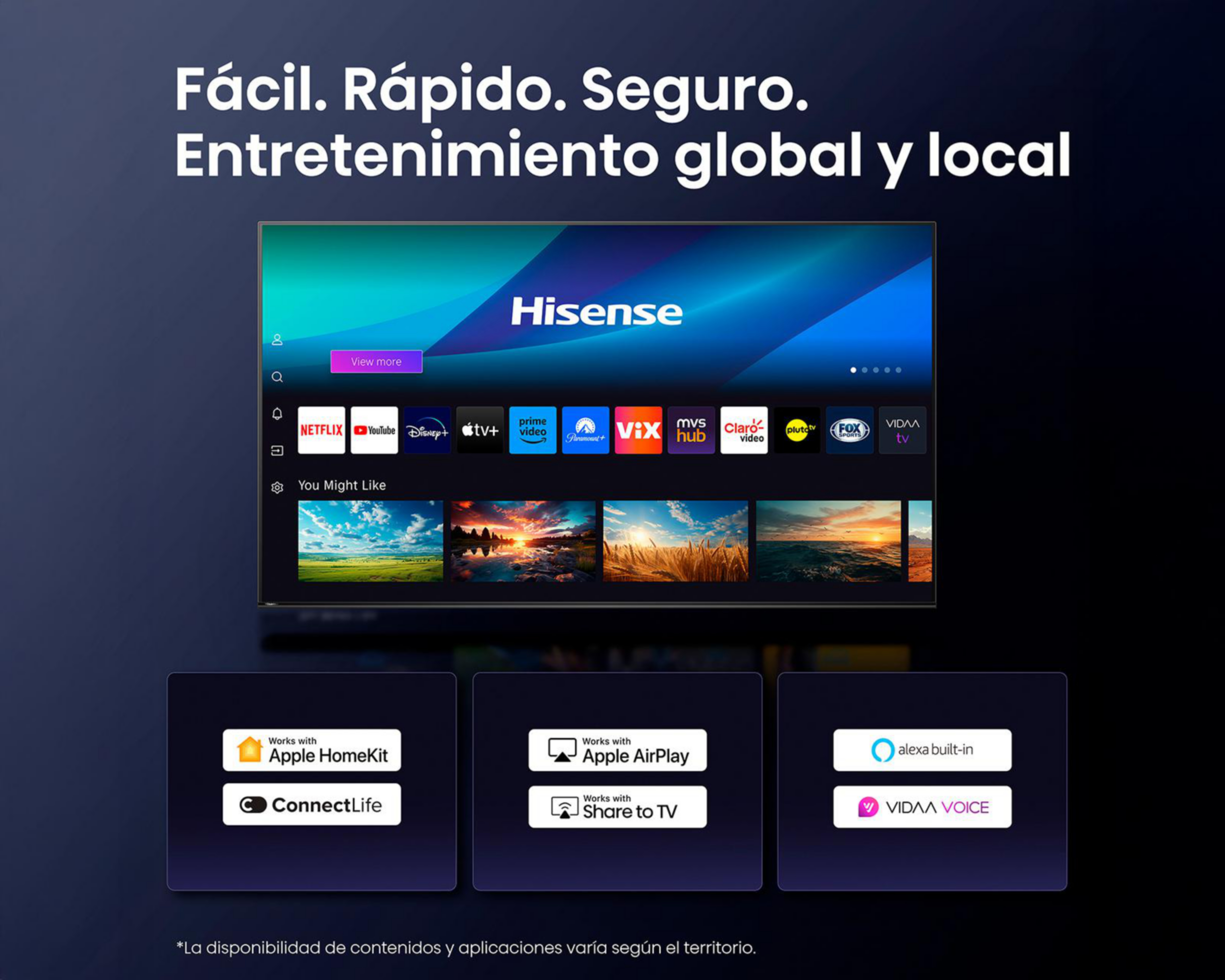Foto 3 pulgar | Pantalla Smart TV Hisense QLED 43 Pulgadas 4K 43QD6QV