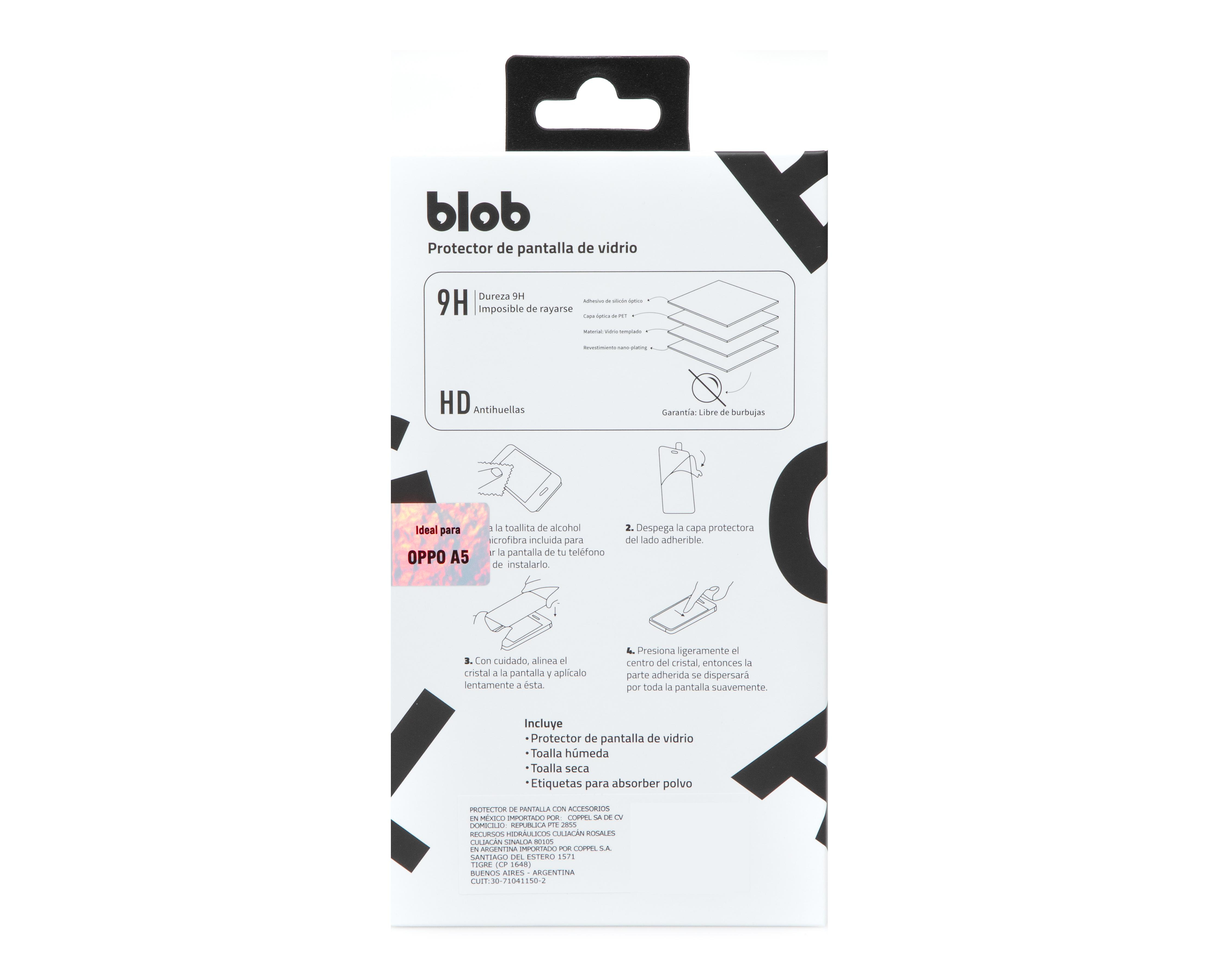 Foto 3 pulgar | Protector de Pantalla de Vidrio Templado Blob para OPPO A5