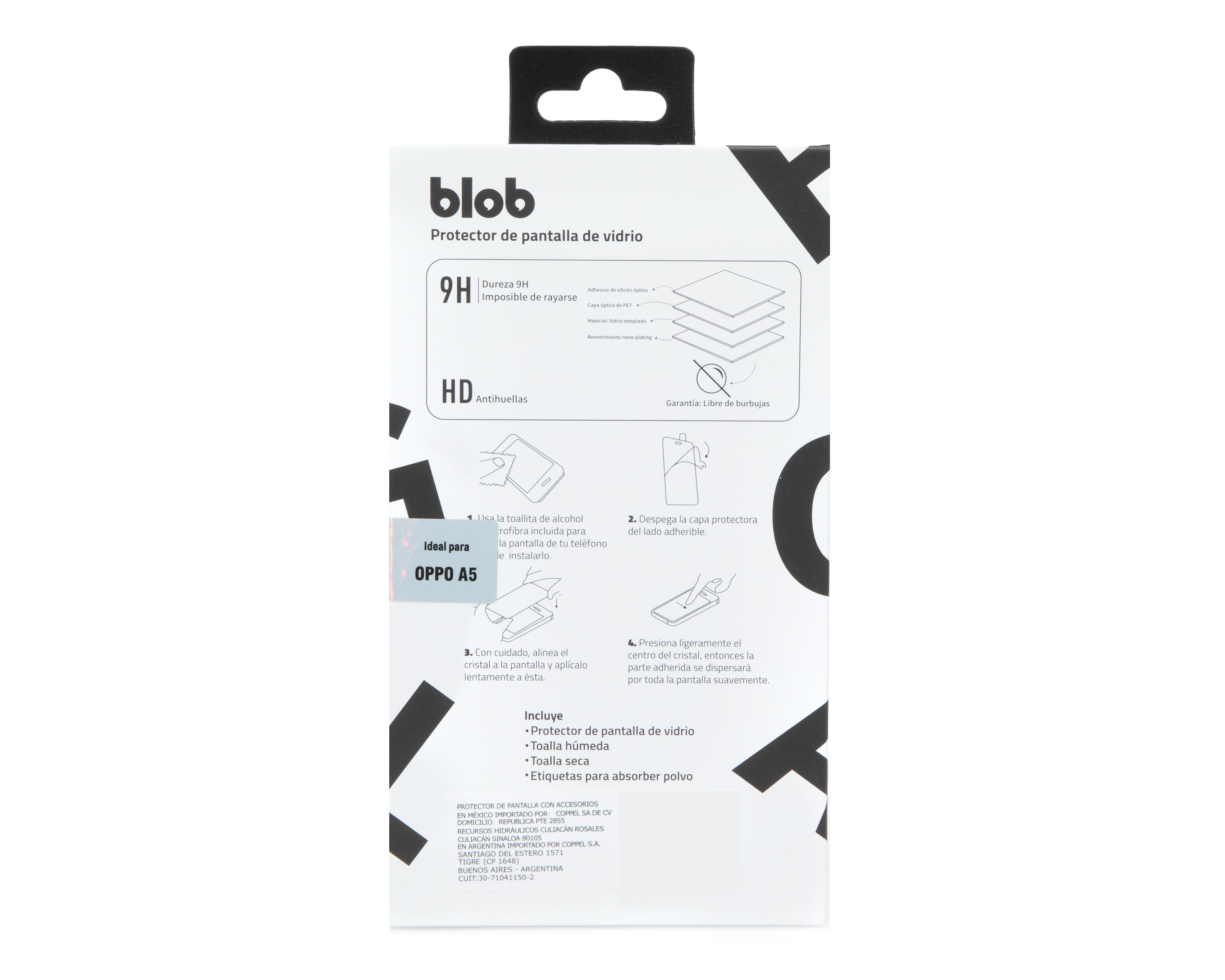 Foto 3 pulgar | Protector de Pantalla de Vidrio Templado Blob para OPPO A5