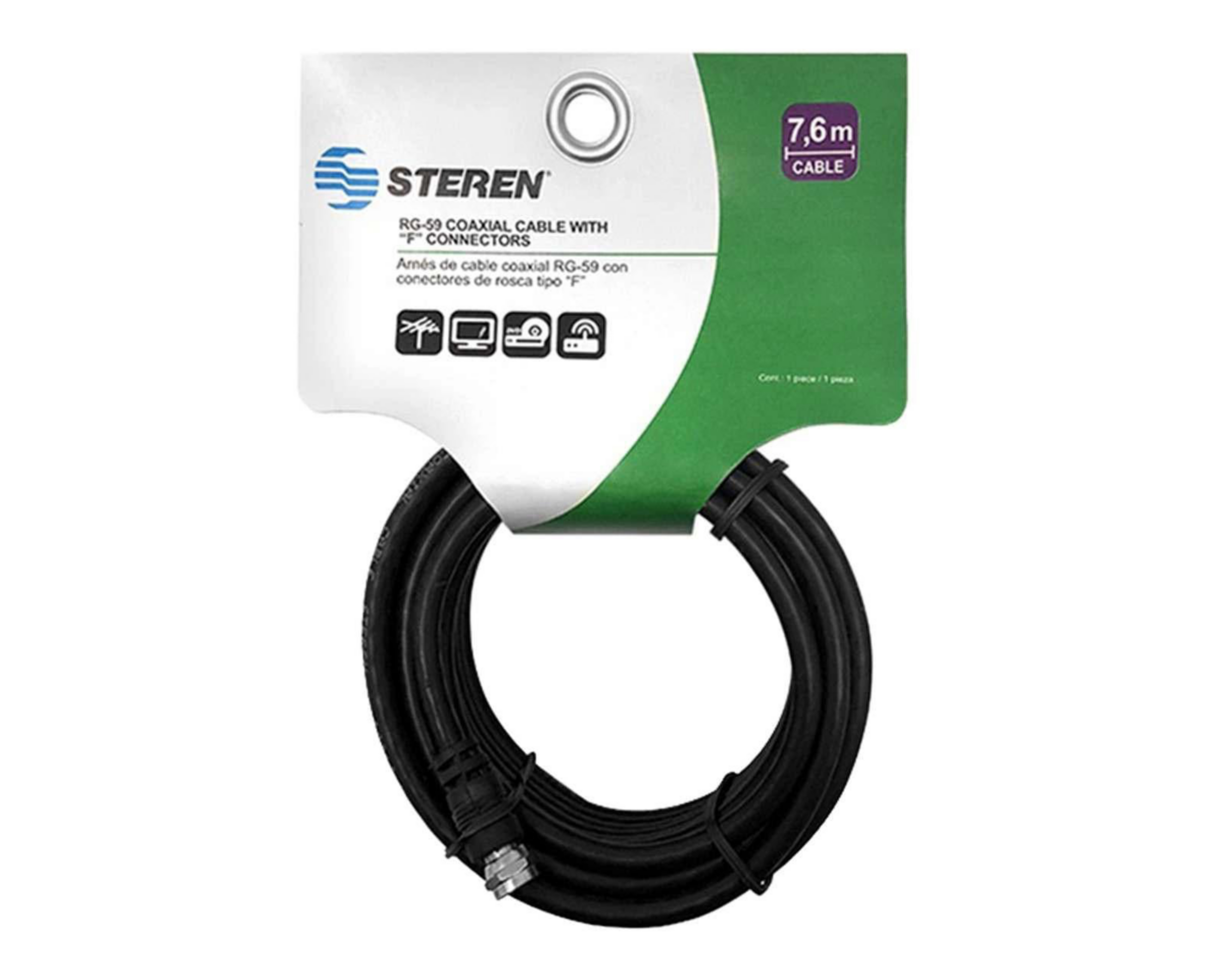 Foto 1 | Cable Coaxial 7.6 metros Steren