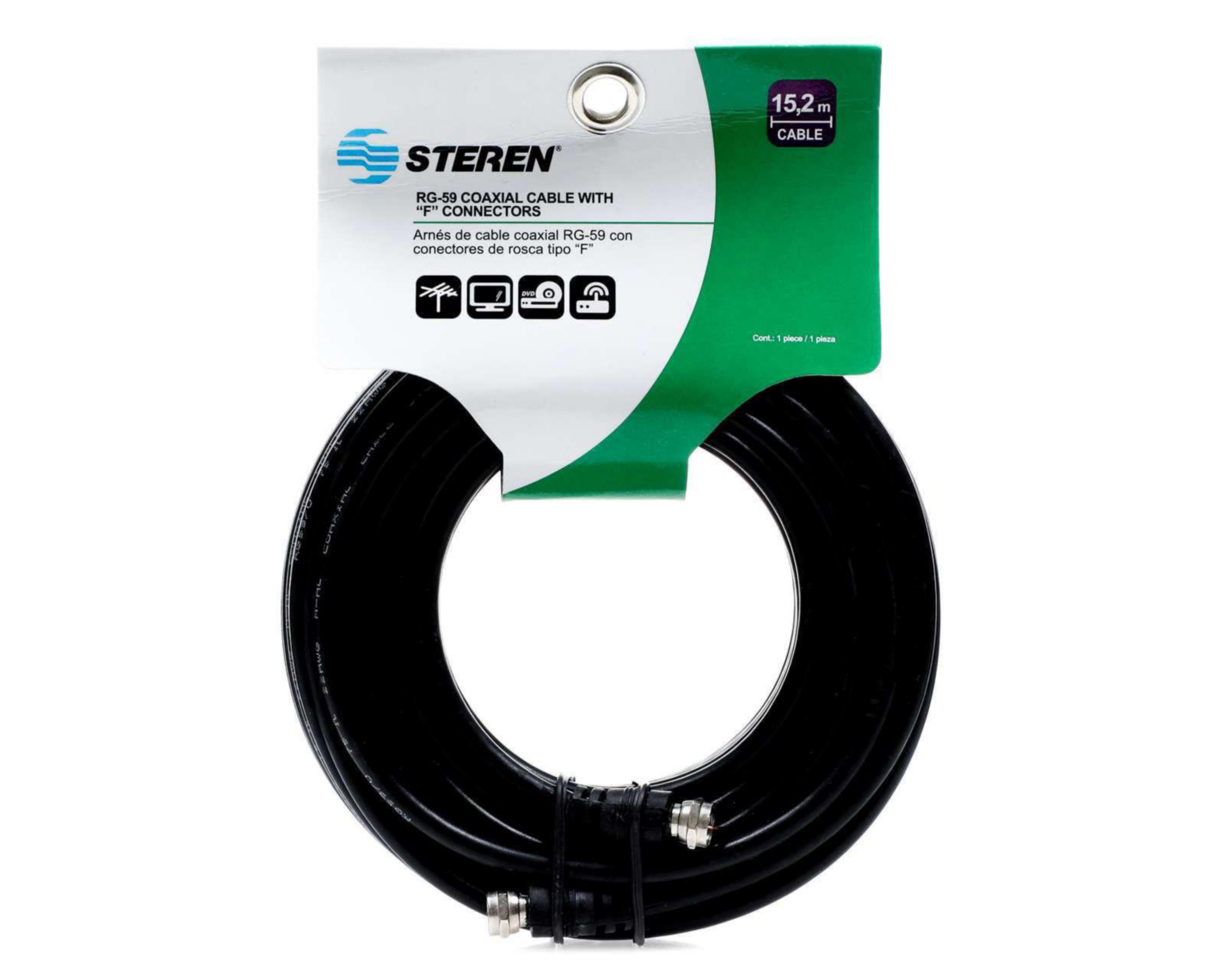 Foto 2 pulgar | Cable Coaxial 15.2 m Steren