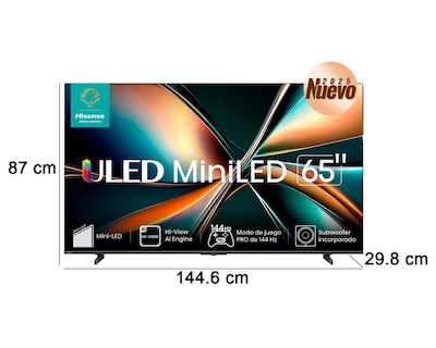 Foto 10 | Pantalla Smart TV Hisense Uled Quantum Dot 65 Pulgadas 4K 65U7QG