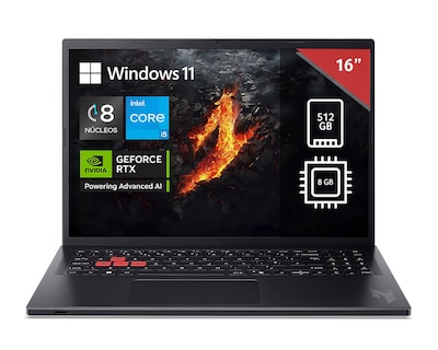 Foto 1 | Laptop Gamer Acer Nitro Lite 16 16 Pulgadas Windows 11 Intel Core i5 13420 Geforce RTX 4050 8 GB RAM 512 GB SSD Neg