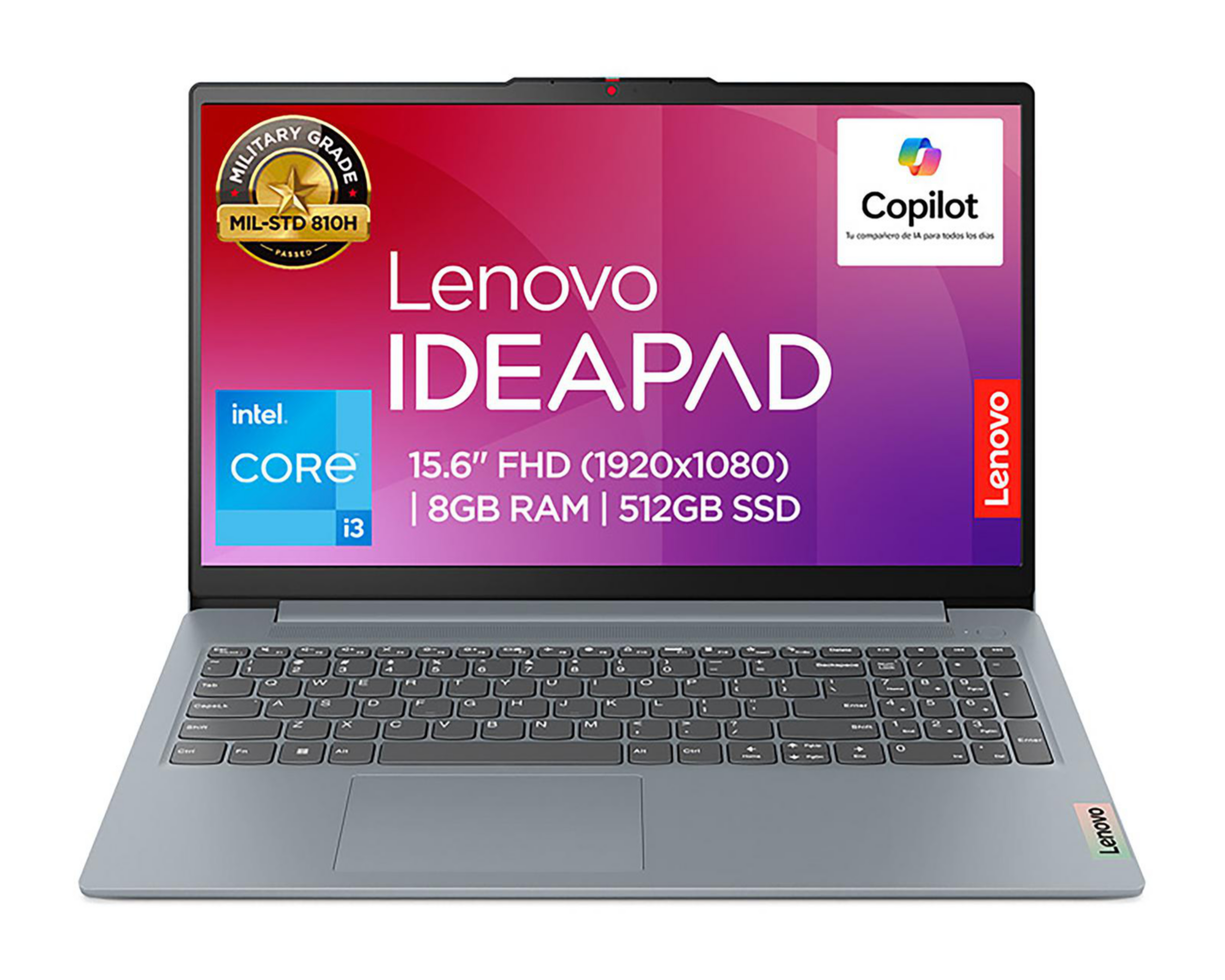 Laptop Lenovo IdeaPad Slim 3 15.6 Pulgadas Windows 11 Intel Core i3 8 GB RAM 512 GB SSD Azul