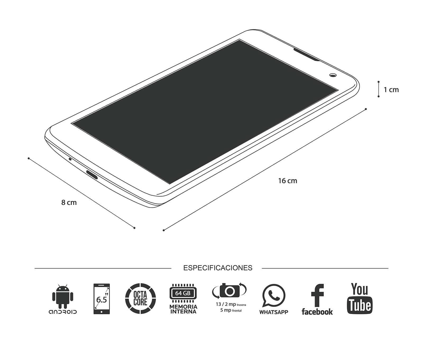 Foto 10 | Celular Samsung Desbloqueado Galaxy A04E 64 G Azul