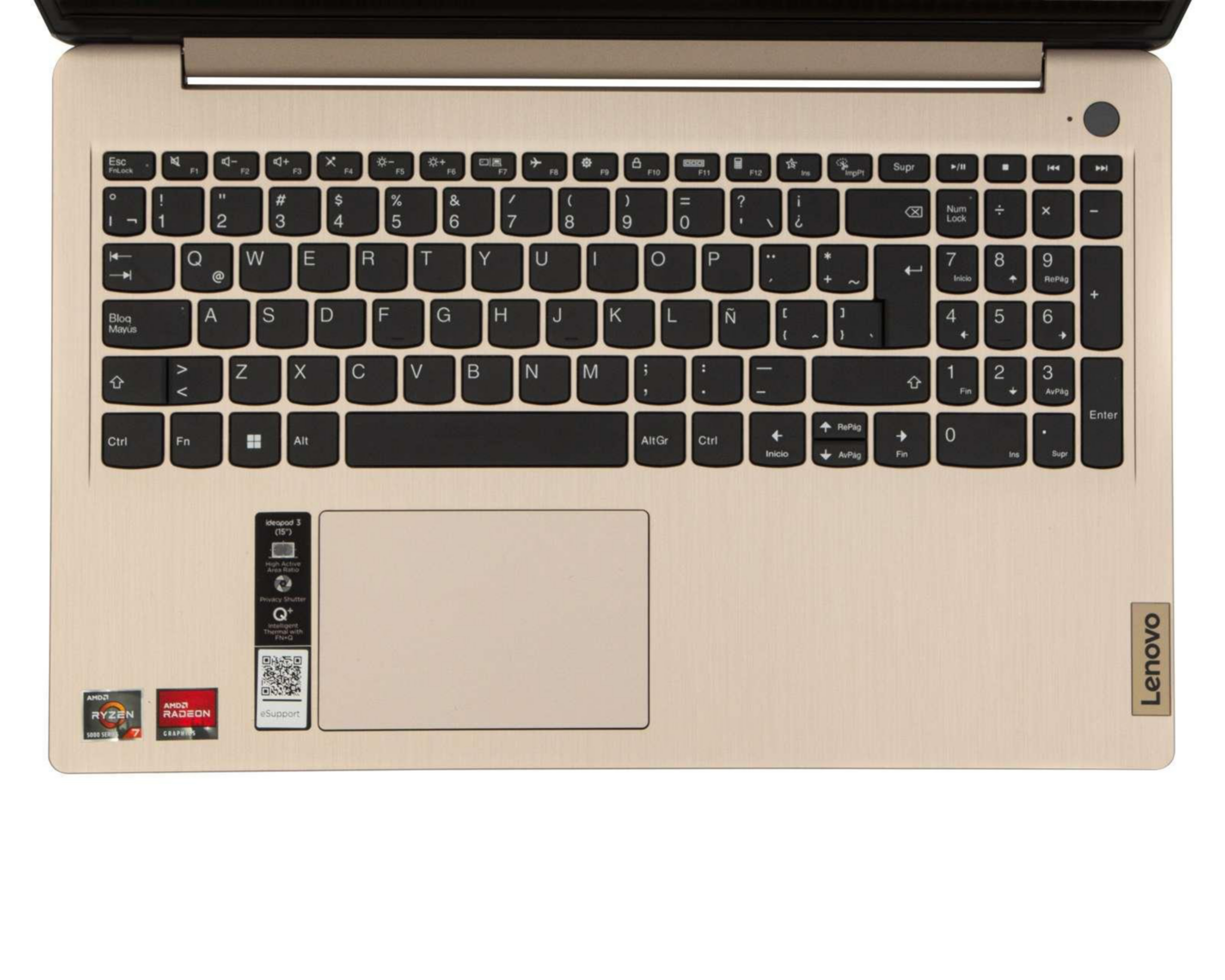 Foto 5 pulgar | Laptop Lenovo IP 3 15ALC6 R7 15.6" Windows 11 Home AMD Ryzen 7 16 GB RAM de 512 GB Dorada
