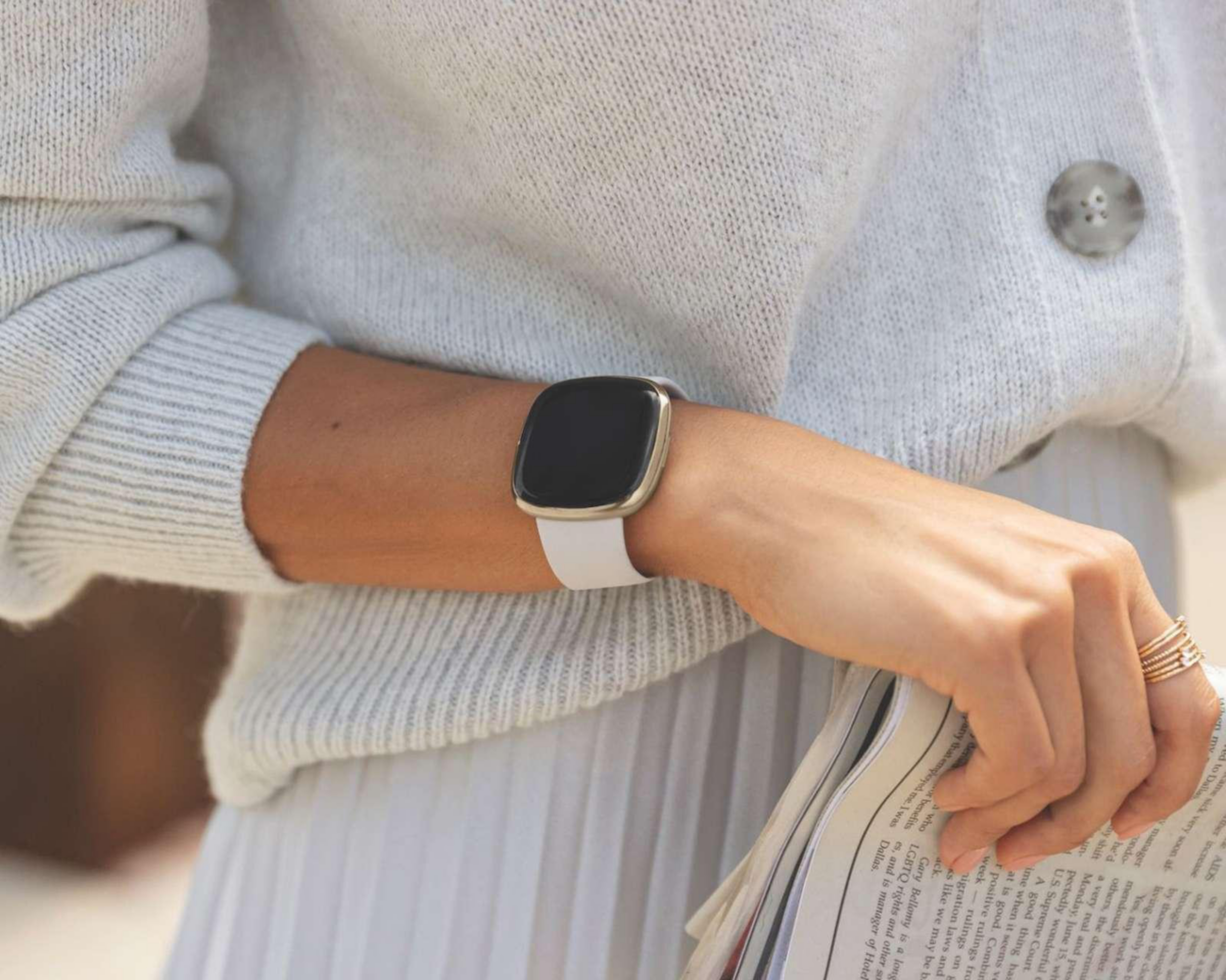 Foto 5 | Smartwatch Fitbit Sense Blanco