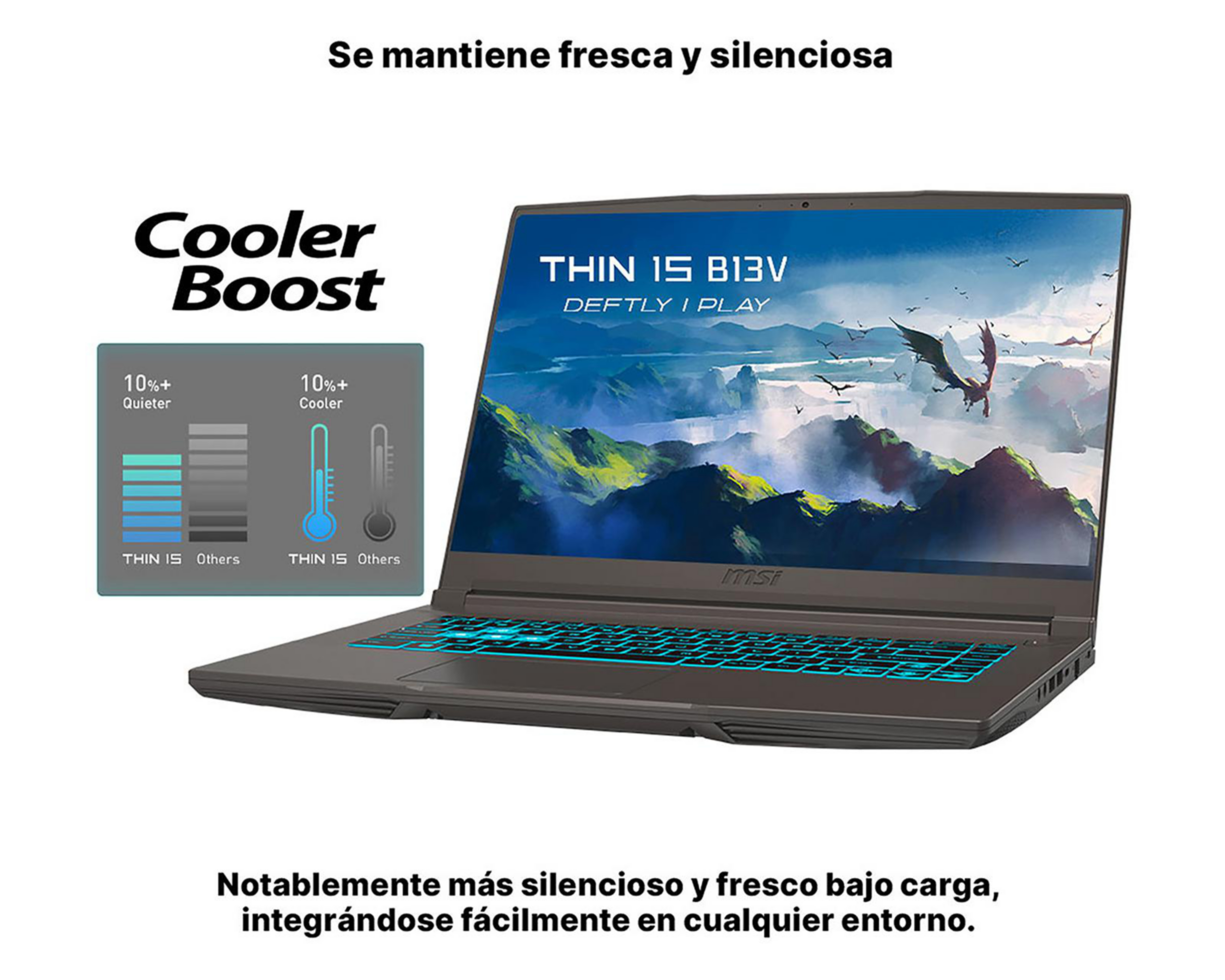 Foto 4 pulgar | Laptop Gamer MSI Thin 15 15.6 Pulgadas Windows 11 Intel Core i7 Nvidia RTX 4050 16 GB RAM 512 GB SSD Gris