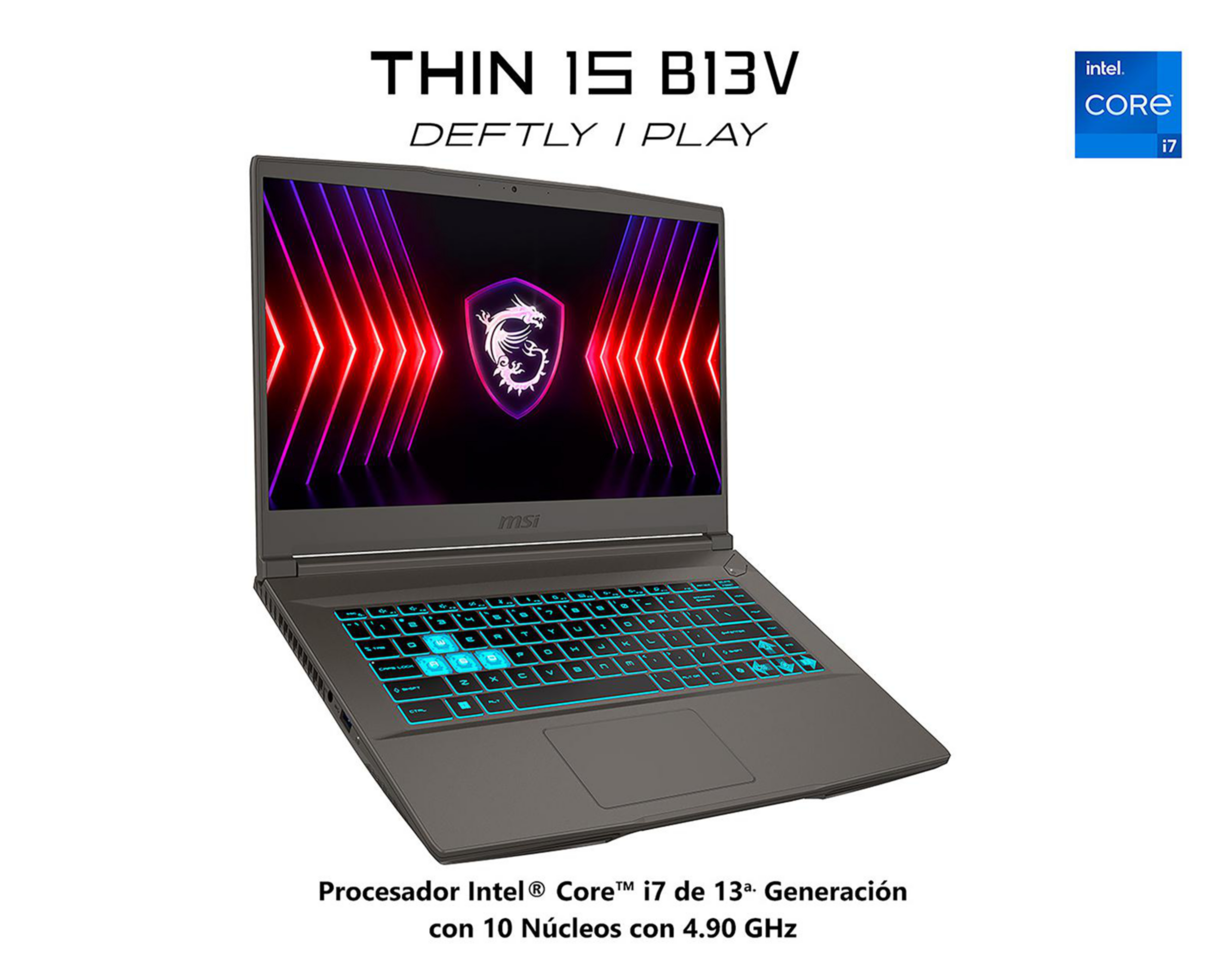 Foto 6 | Laptop Gamer MSI Thin 15 15.6 Pulgadas Windows 11 Intel Core i7 Nvidia RTX 4050 16 GB RAM 512 GB SSD Gris