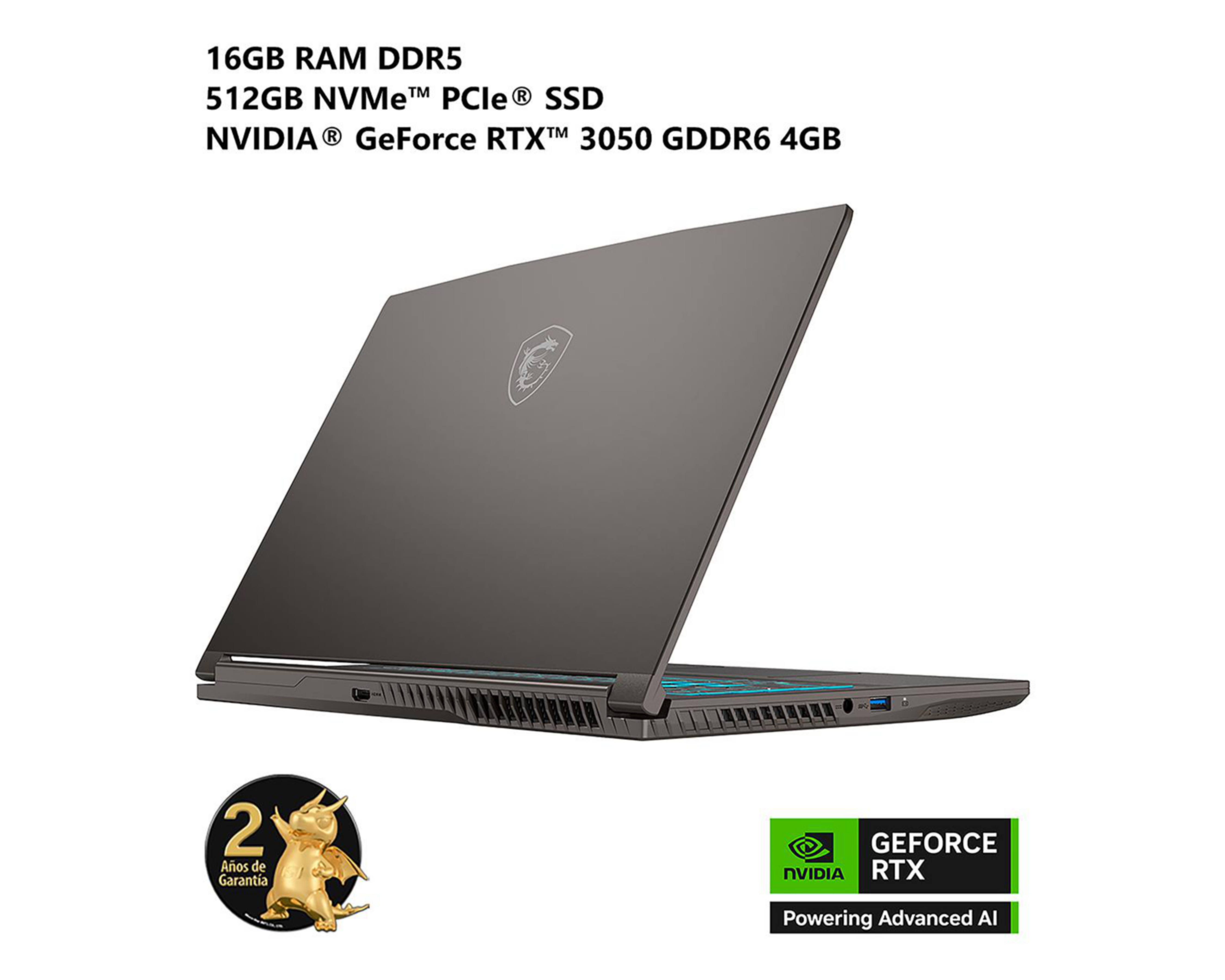 Foto 5 pulgar | Laptop Gamer MSI Thin A15 B7UC-474MX 15.6 Pulgadas Windows 11 Home AMD RYZEN 5 7535HS NVIDIA GeForce RTX 3050 16 GB