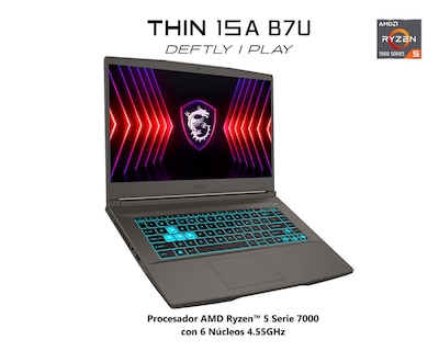 Foto 6 | Laptop Gamer MSI Thin A15 B7UC-474MX 15.6 Pulgadas Windows 11 Home AMD RYZEN 5 7535HS NVIDIA GeForce RTX 3050 16 GB