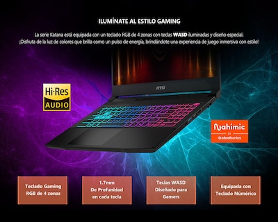 Foto 7 | Laptop Gamer MSI Katana 15 HX B14WEK-447MX 15.6 Pulgadas Intel Core i7 NVIDIA GeForce RTX 5050 16 GB RAM 512 GB SSD