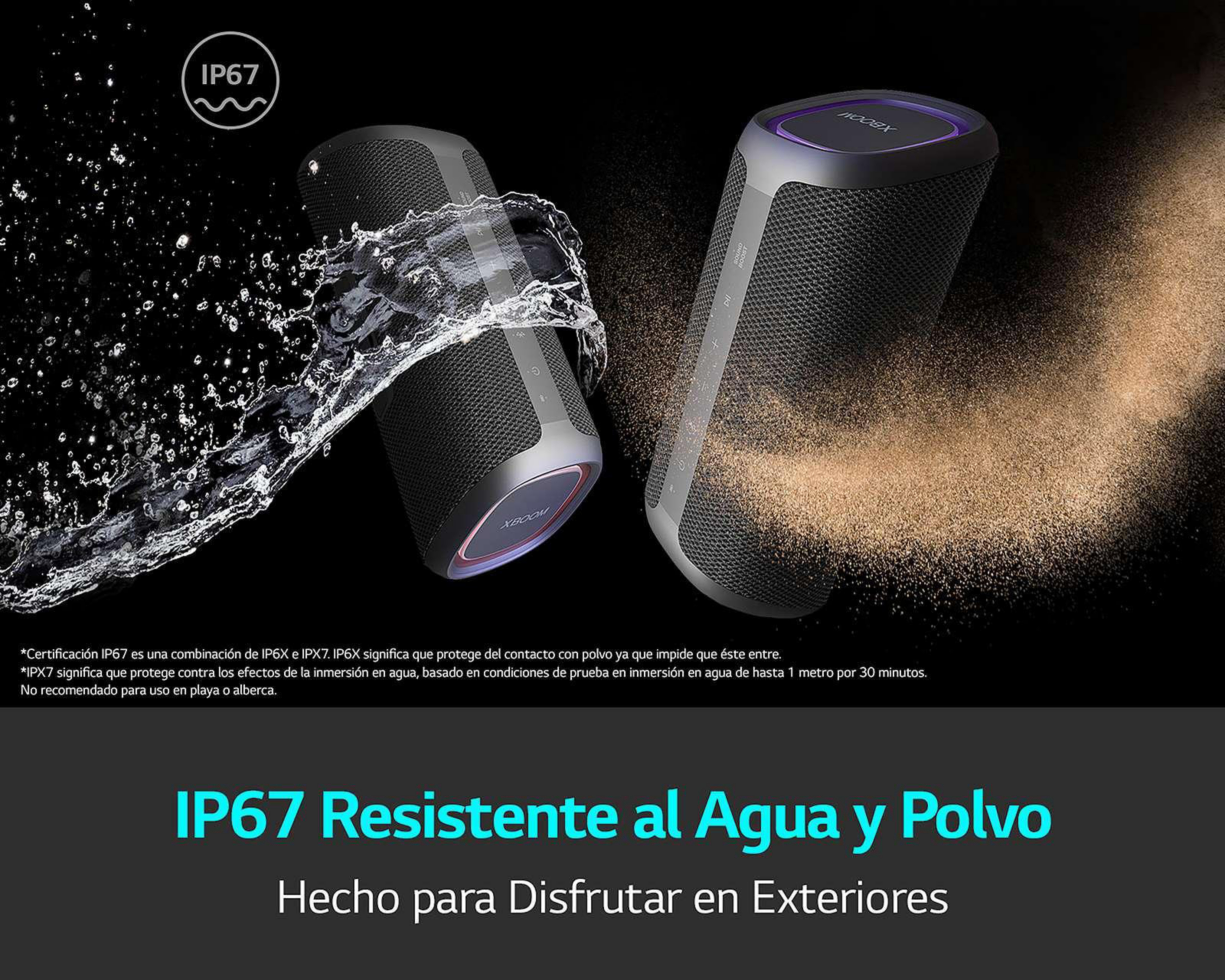 Foto 6 | Bocina Bluetooth Portátil LG XBOOM GO XG7 30 W Resistente al Agua