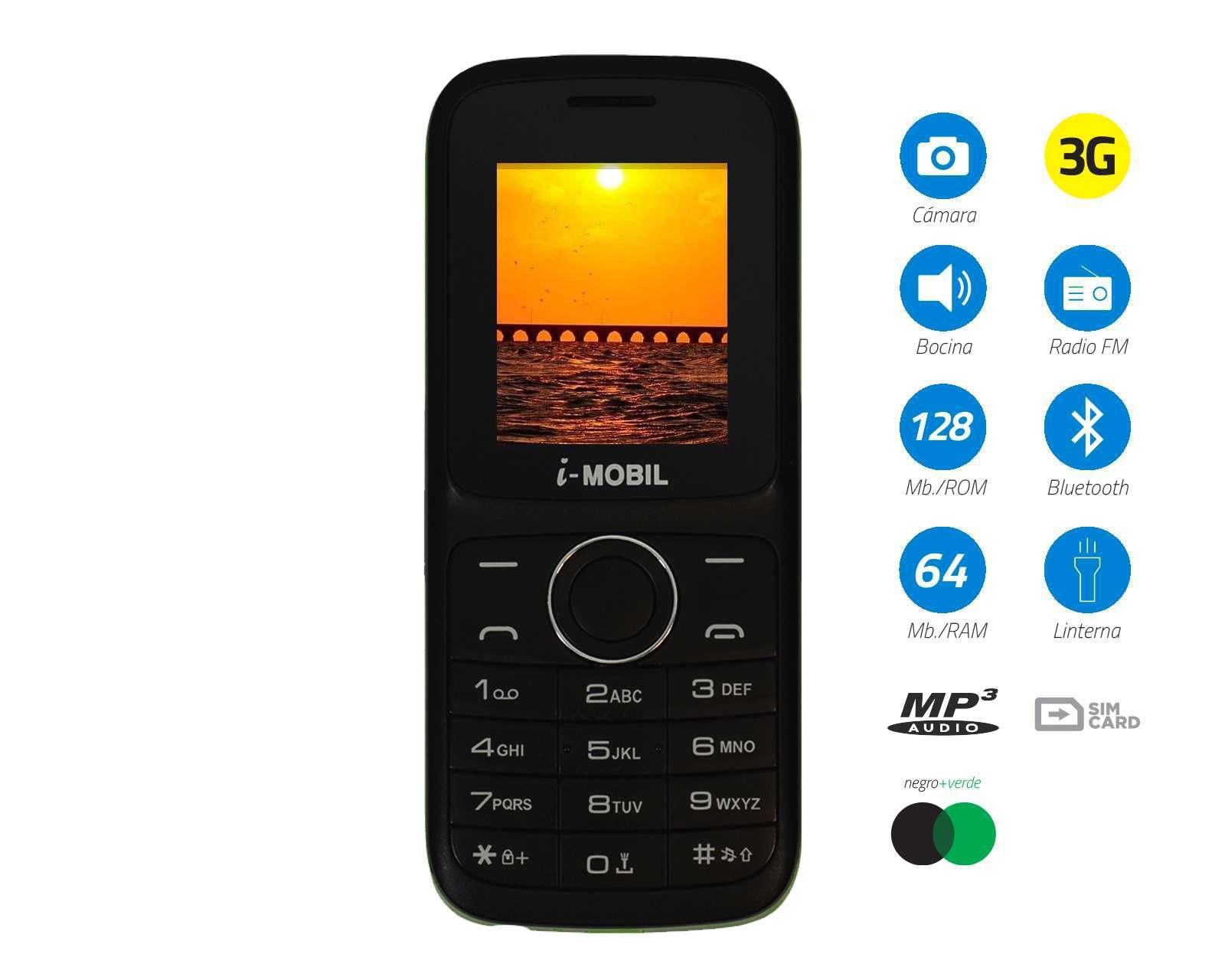 Foto 6 pulgar | Telcel I Mobil IM19 128 MB Negro