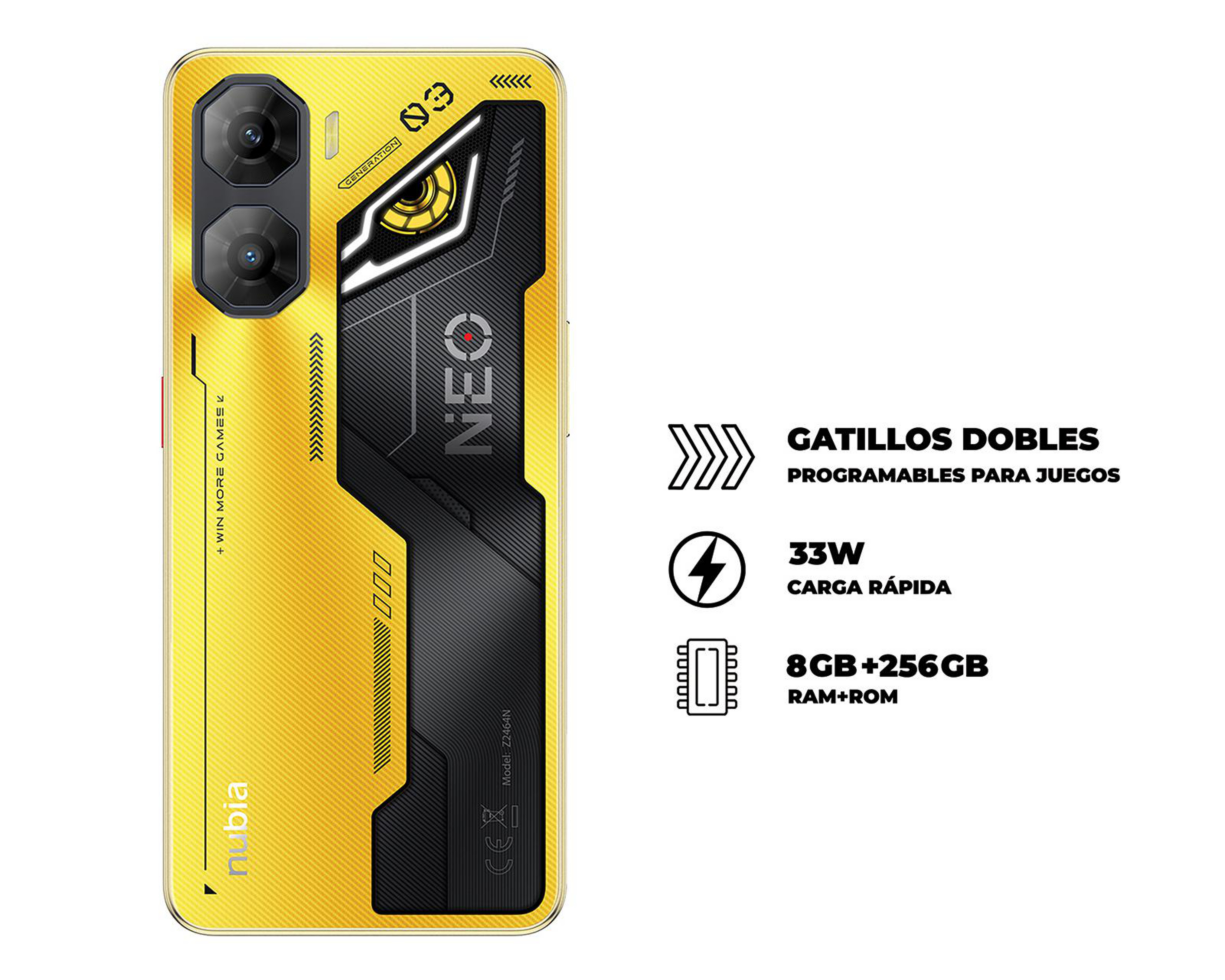 Foto 7 | Celular Nubia Neo 3 5G Liberado 256 GB Amarillo