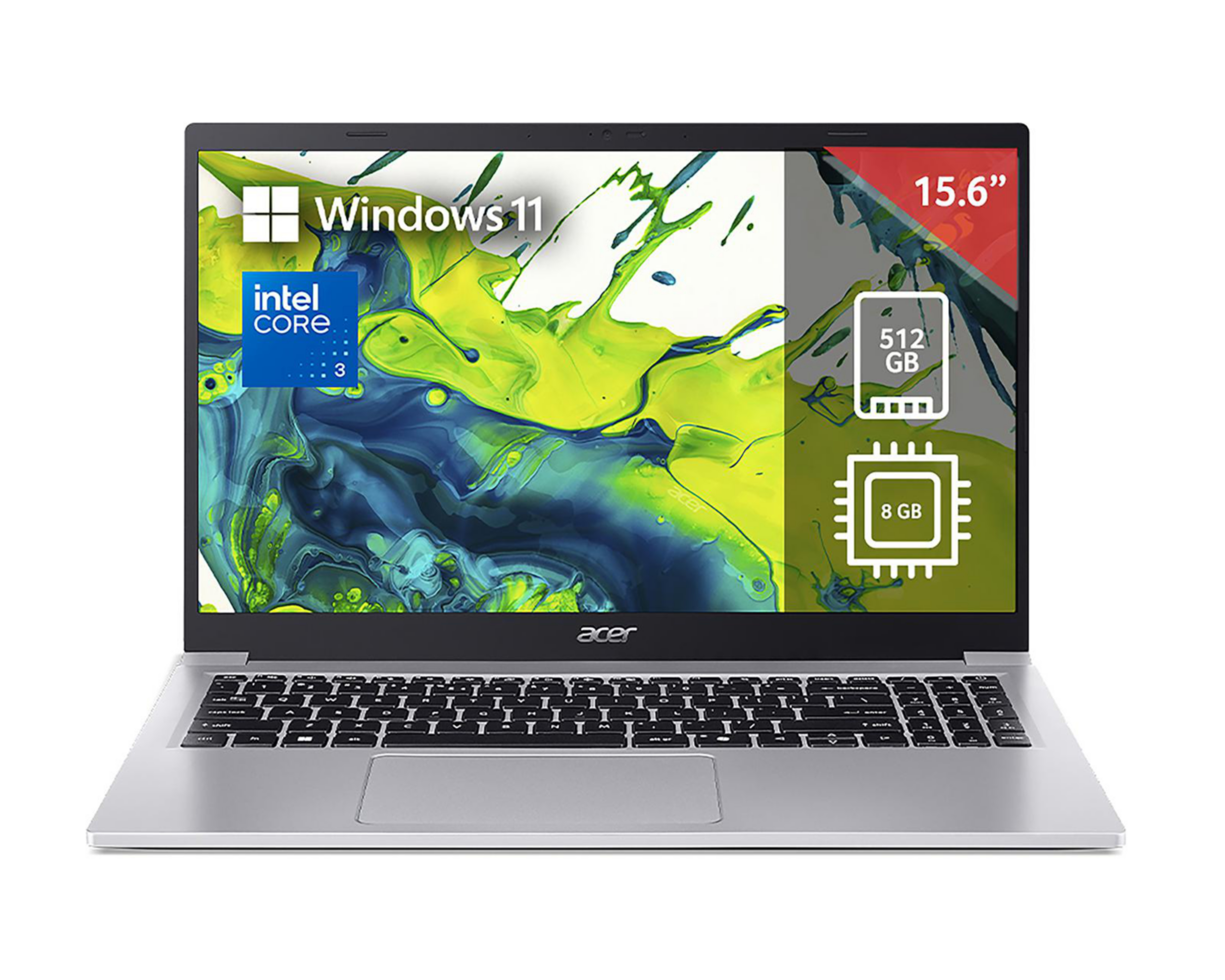 Laptop Acer Aspire Lite 15 15.6 Pulgadas Windows 11 Intel Core i3 8 GB RAM 512 GB SSD Gris