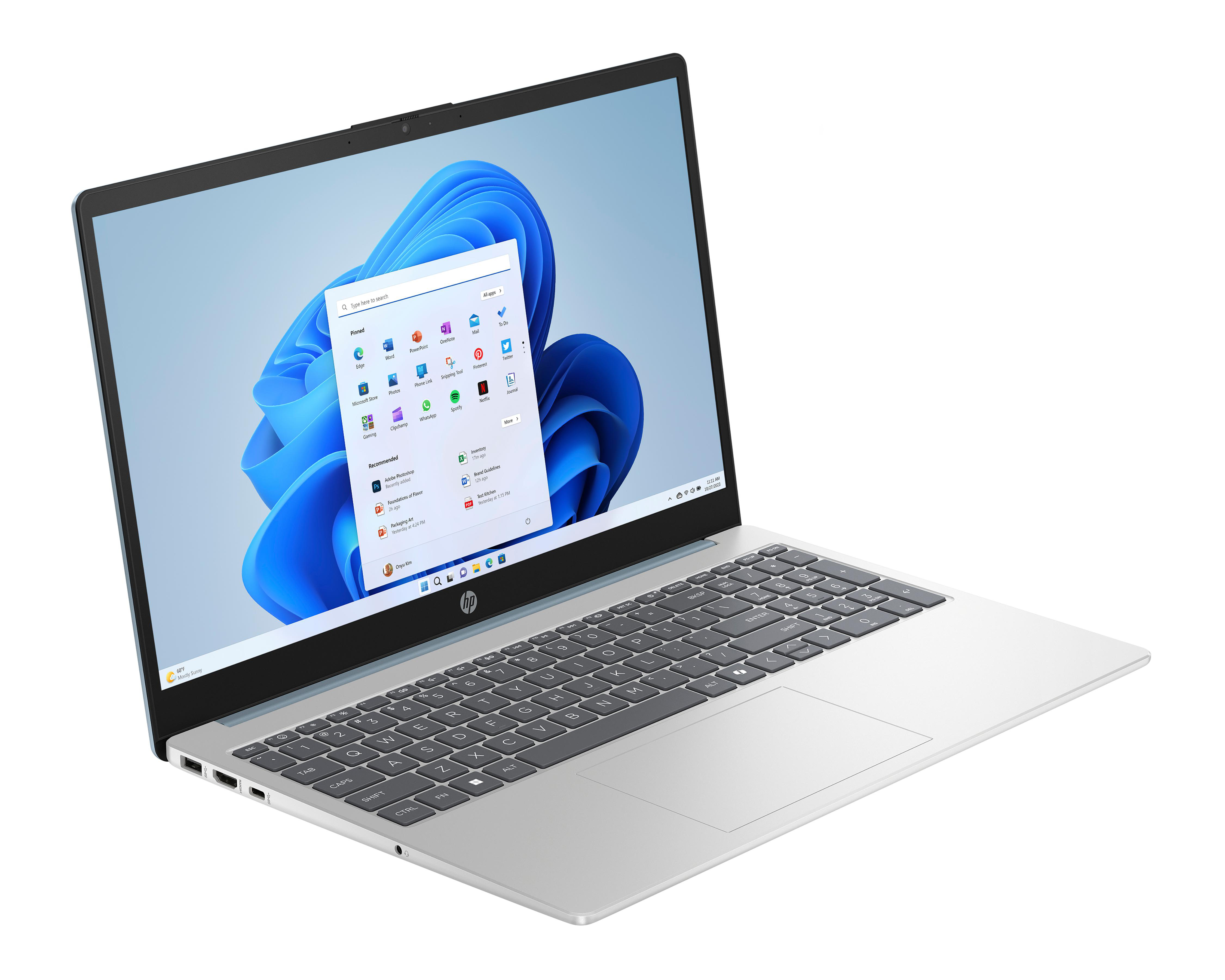 Foto 5 pulgar | Laptop HP 15-FC0253LA 15.6 Pulgadas Windows 11 AMD Ryzen 5 16 GB RAM 512 GB SSD Azul