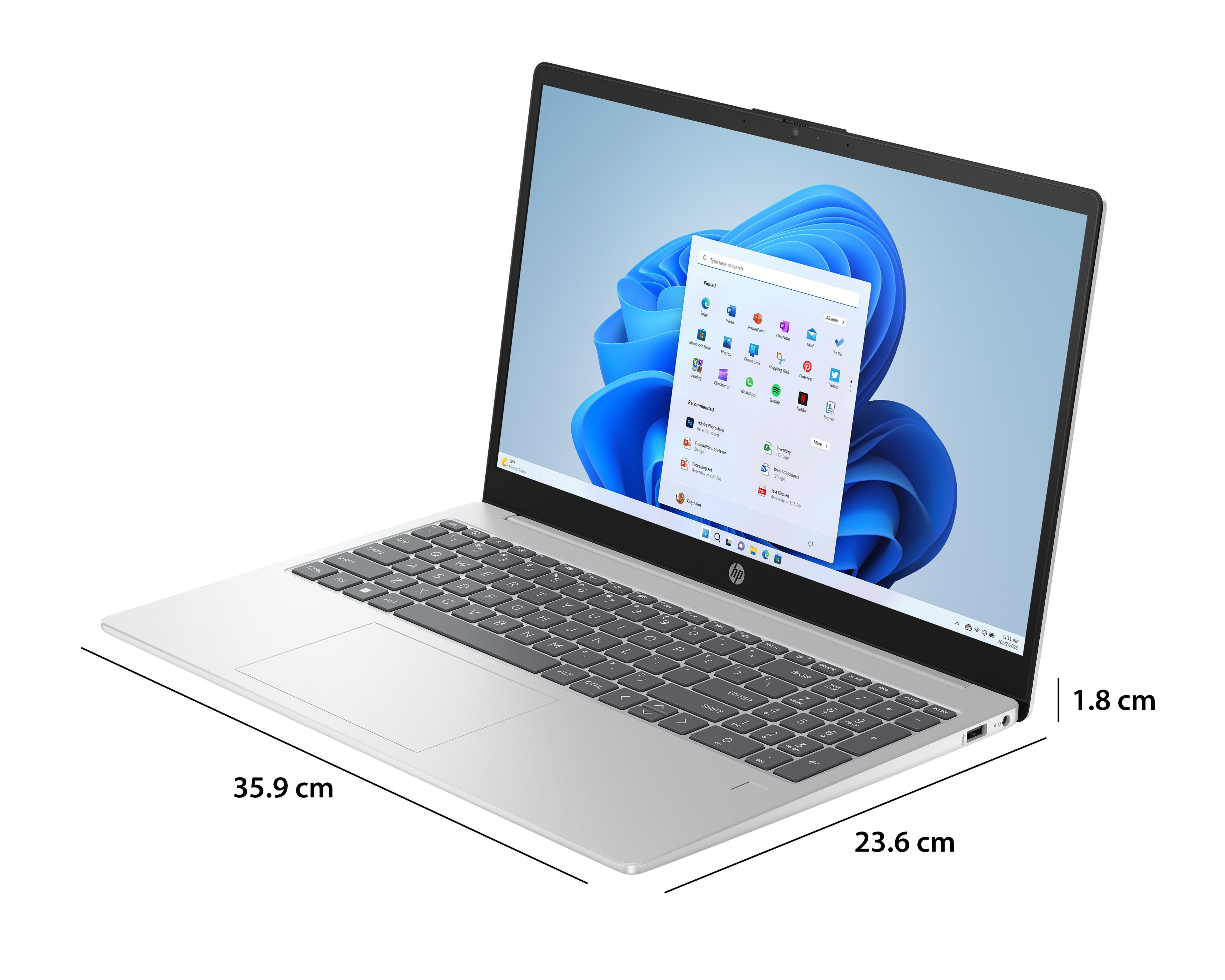 Foto 7 pulgar | Laptop HP 15-FC0276LA 15.6 Pulgadas Windows 11 Home AMD Ryzen 7 16 GB RAM 1 TB SSD Plateada
