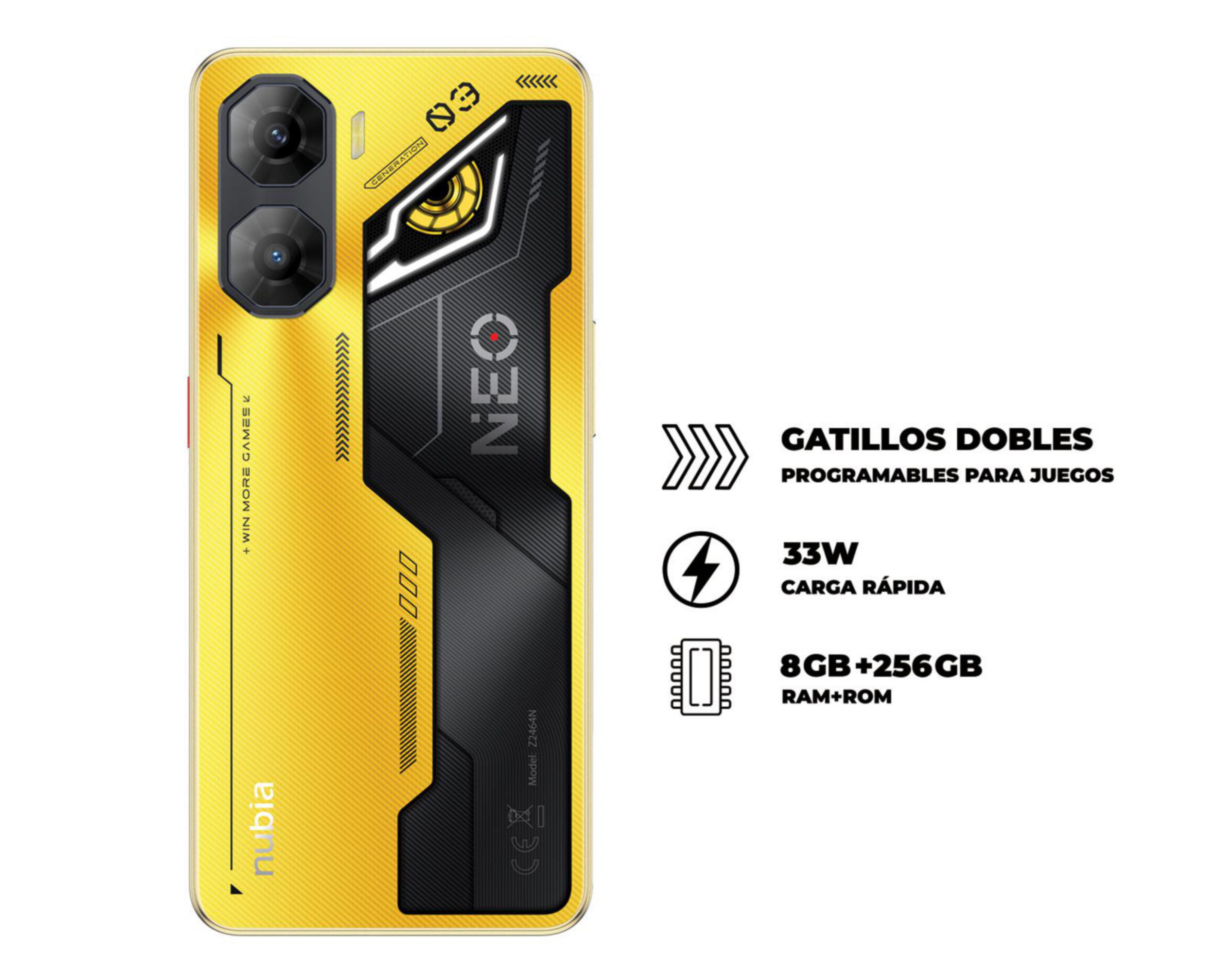 Foto 7 pulgar | Telcel Nubia Neo 3 5G 256 GB Amarillo