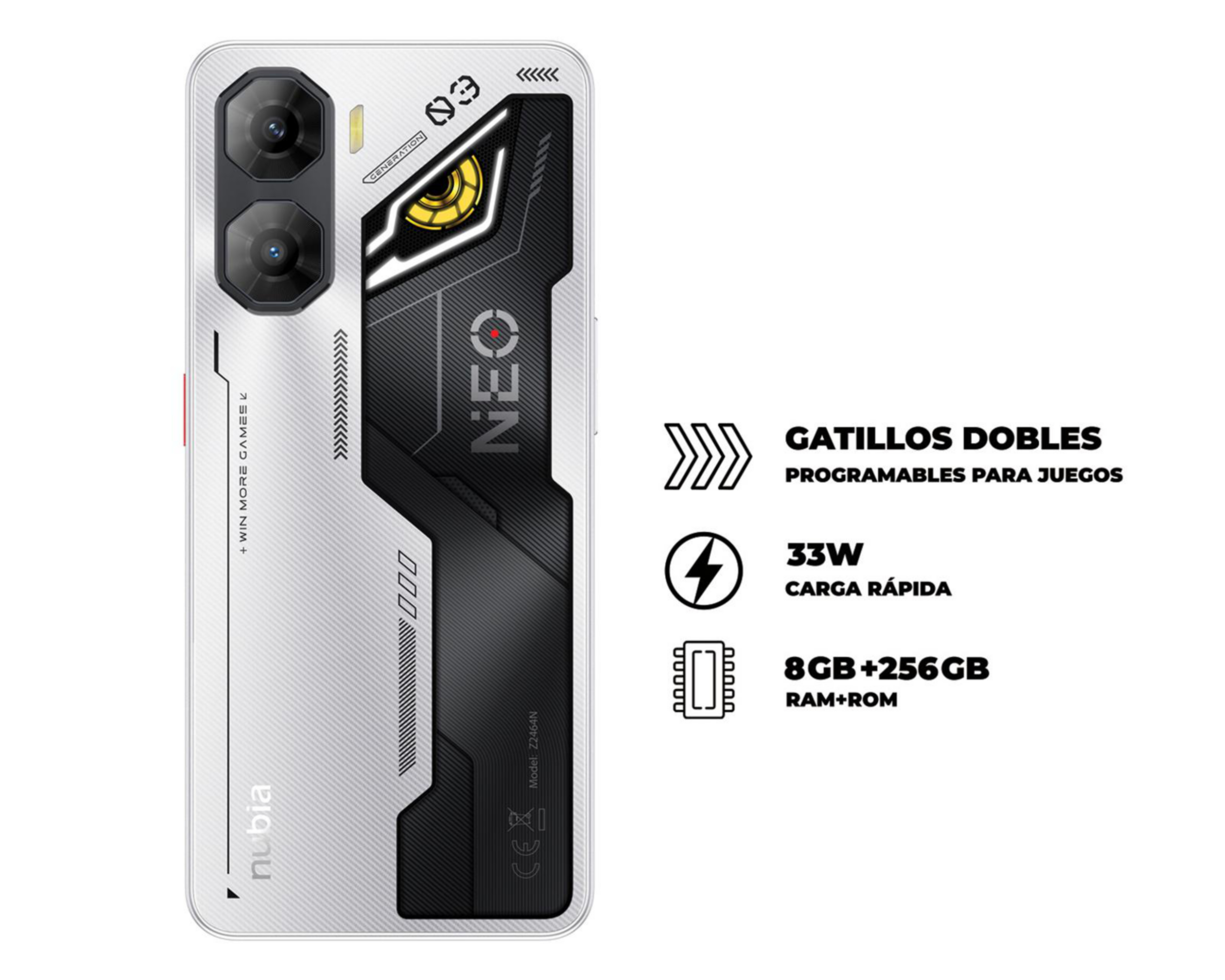 Foto 8 pulgar | Telcel Nubia Neo 3 5G 256 GB Plata