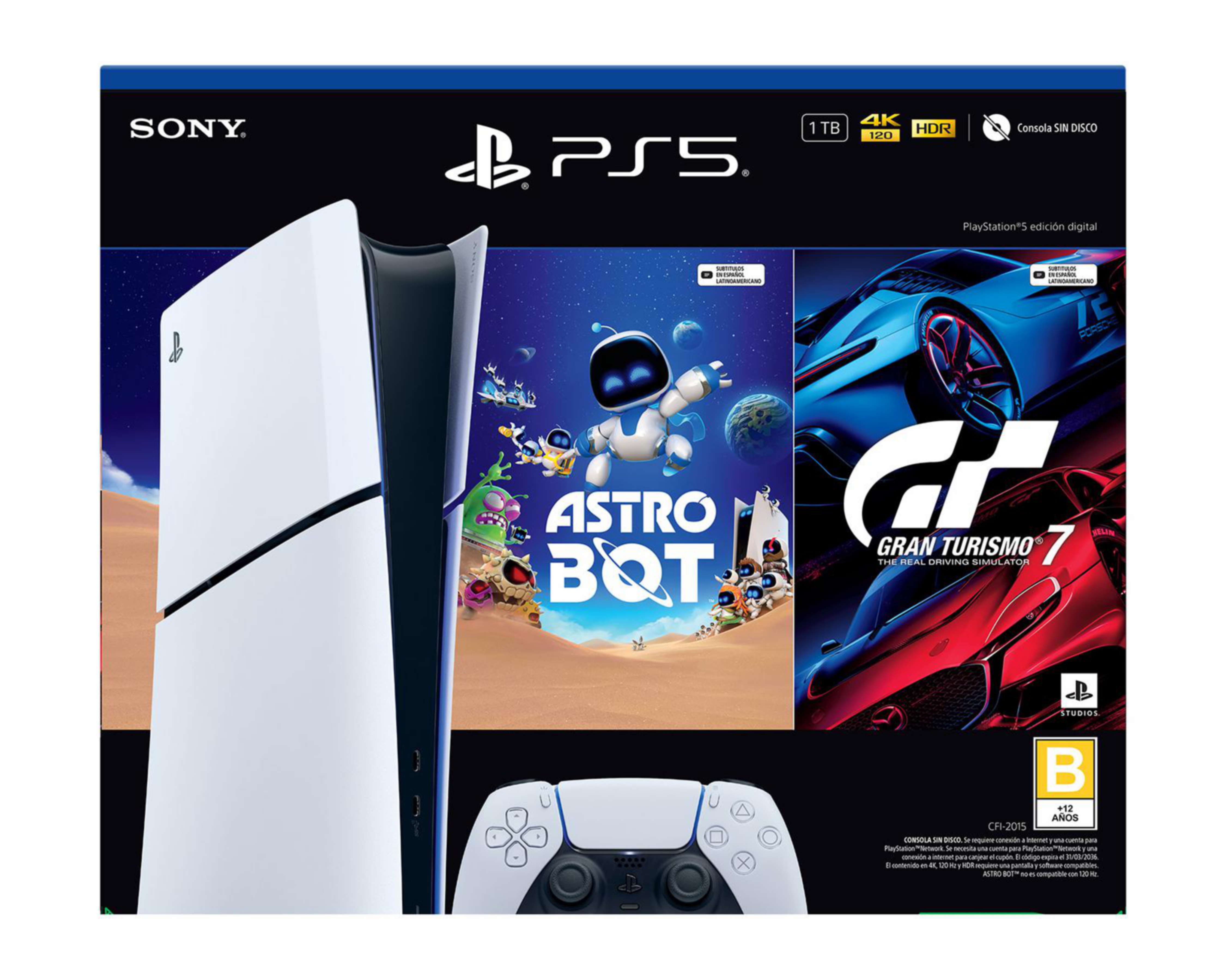 Foto 3 | Consola Playstation 5 1 TB Astro Bot/Gran Turismo 7