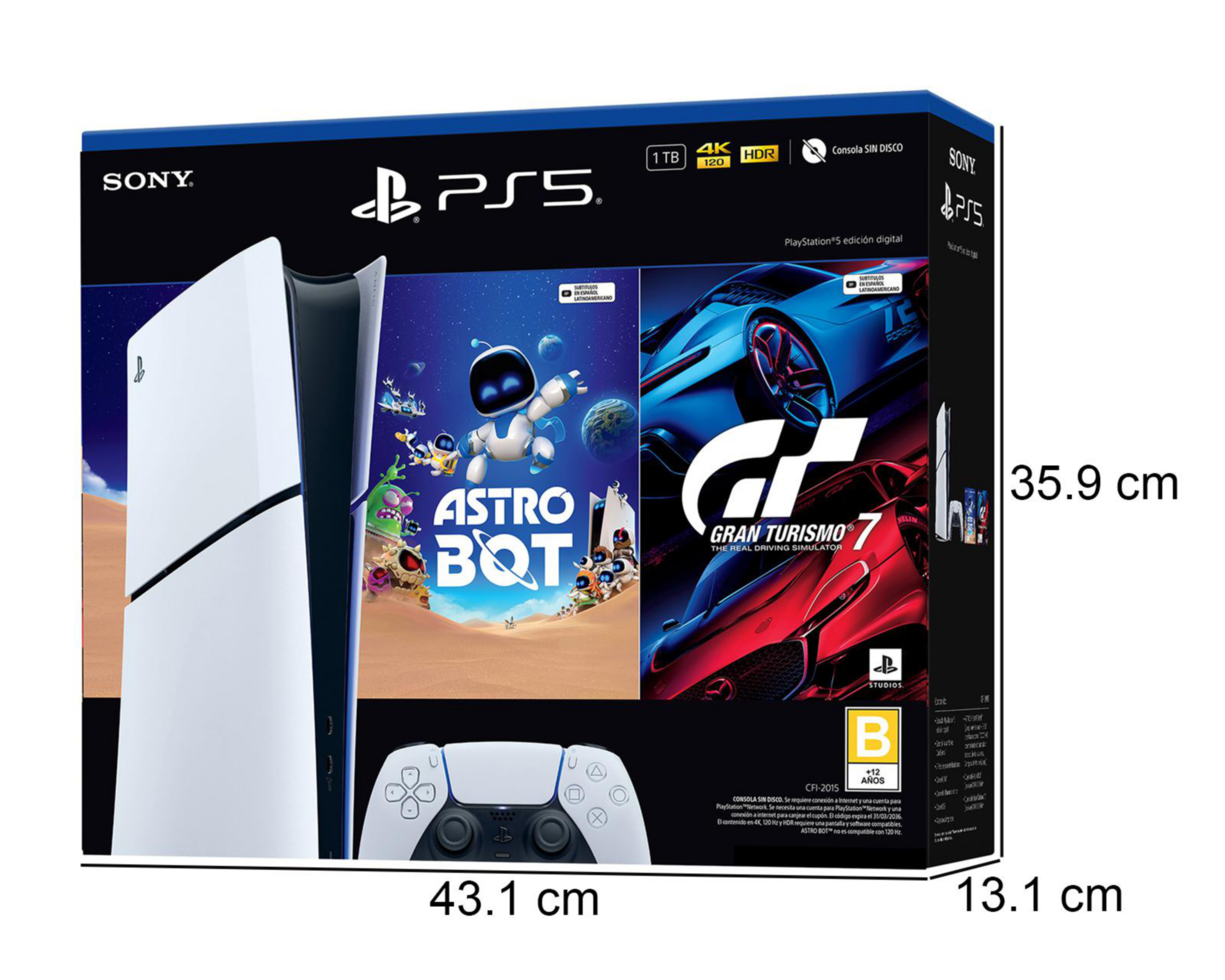 Foto 5 pulgar | Consola Playstation 5 1 TB Astro Bot/Gran Turismo 7