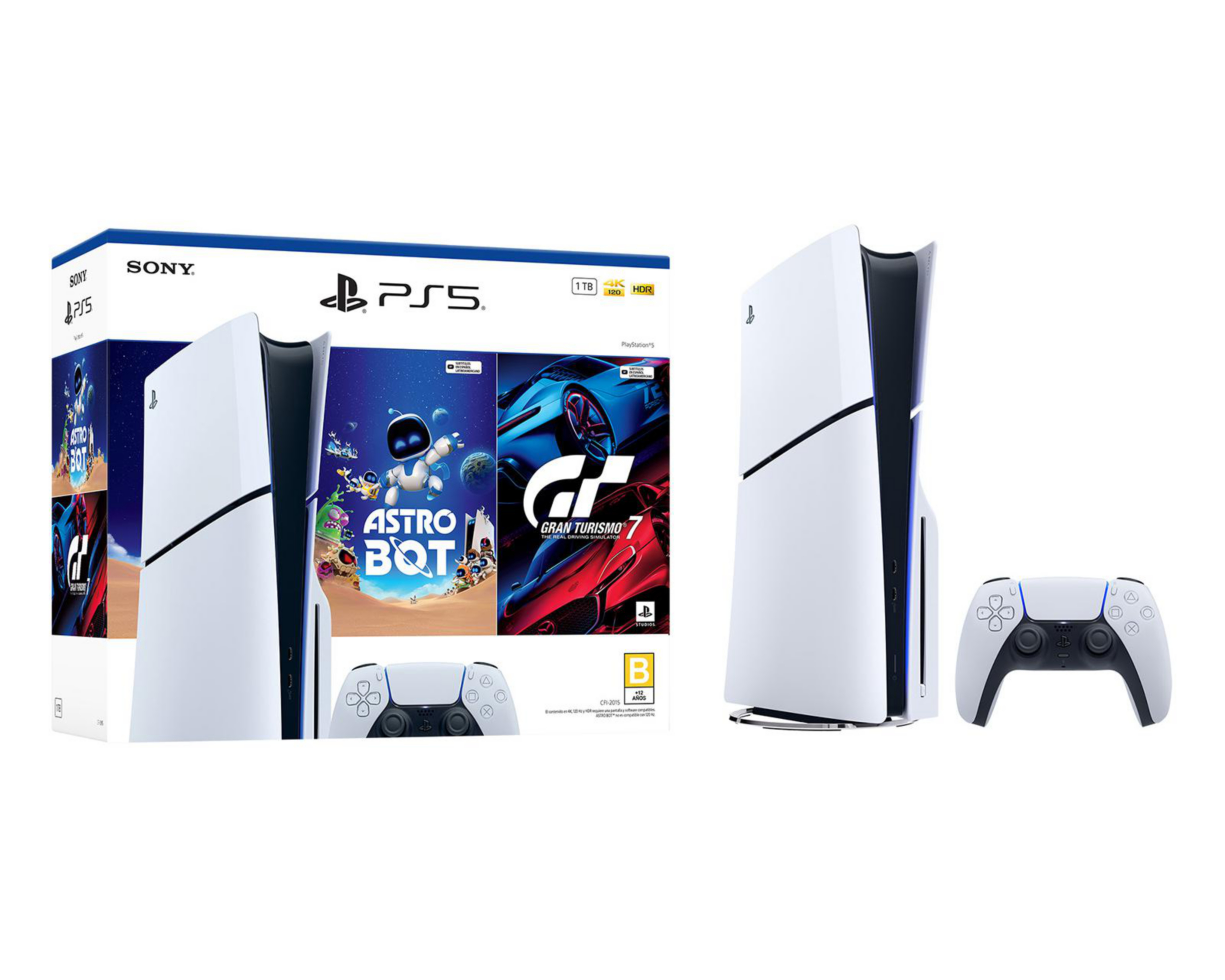 Foto 3 pulgar | Consola PlayStation 5 de 1 TB Astro Bot y Gran Turismo 7
