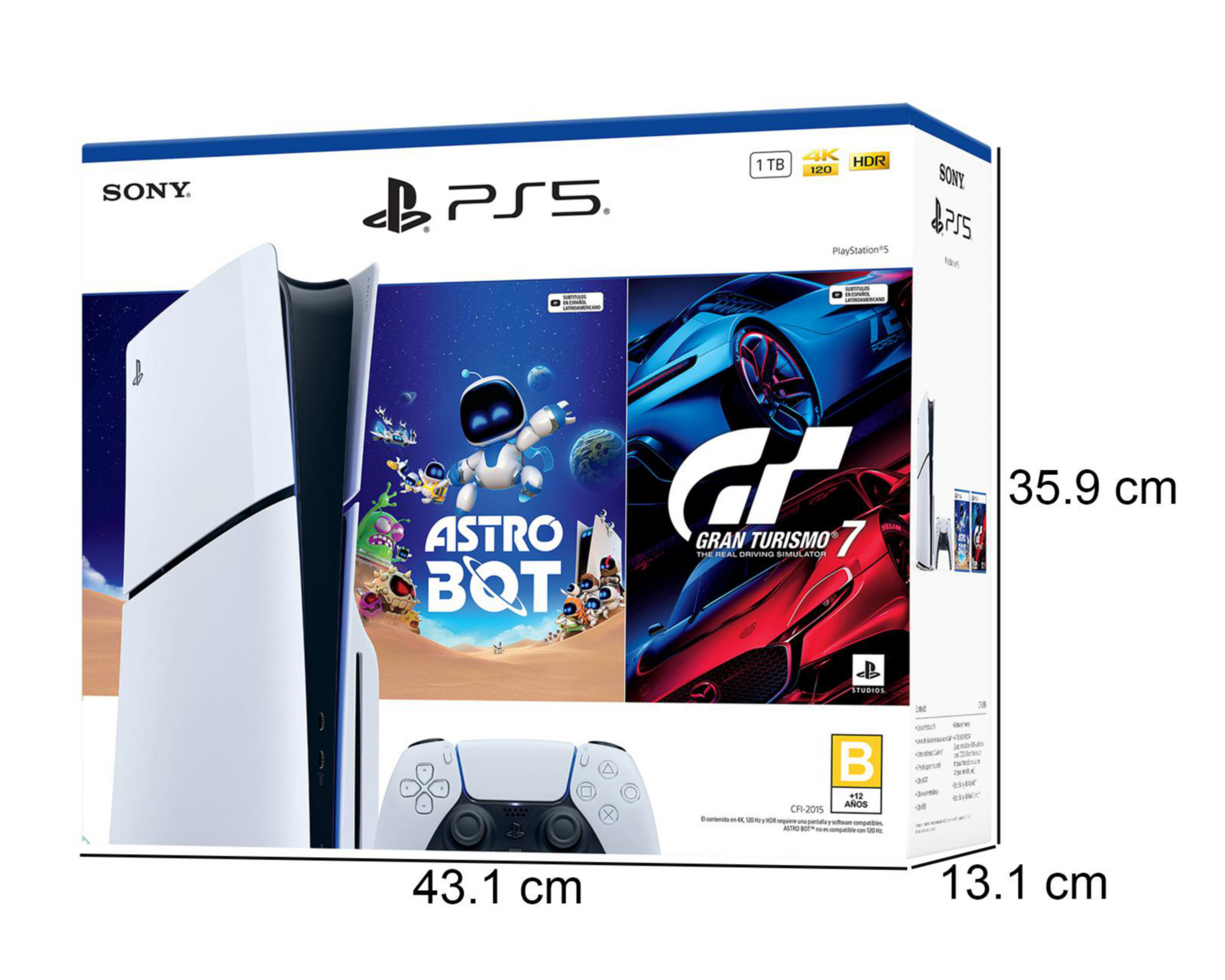 Foto 5 pulgar | Consola PlayStation 5 de 1 TB Astro Bot y Gran Turismo 7