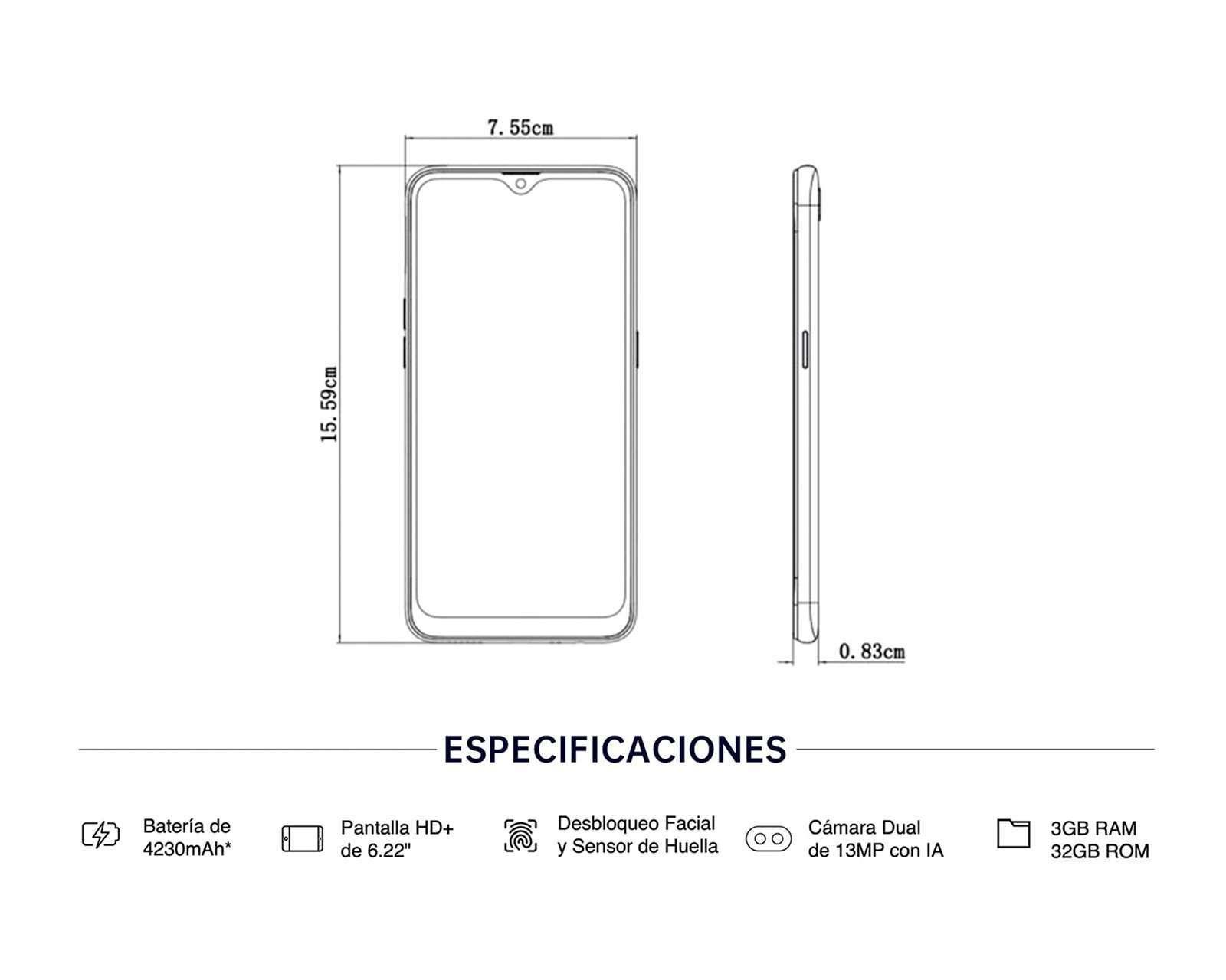 Foto 8 | Celular OPPO Desbloqueado A12 32 GB Azul