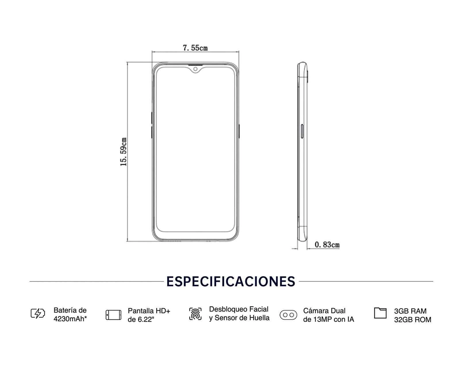 Foto 9 | Celular OPPO Desbloqueado A12 32 GB Azul