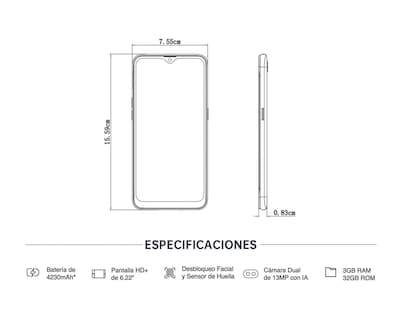 Foto 9 | Celular OPPO Desbloqueado A12 32 GB Azul