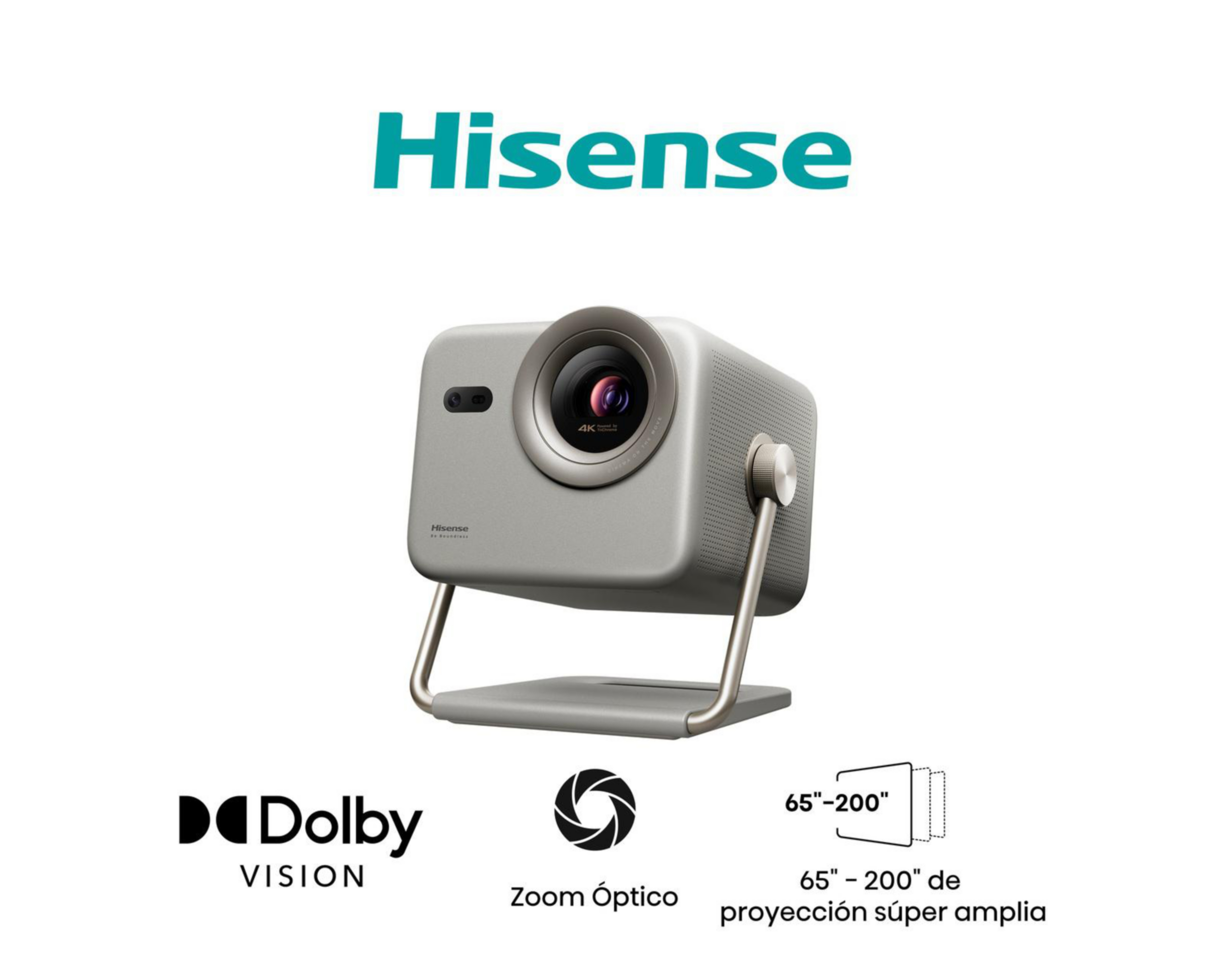 Foto 3 pulgar | Preventa Miniproyector Portátil Hisense 1300 Lúmenes 65 - 200 Pulgadas M2 Pro