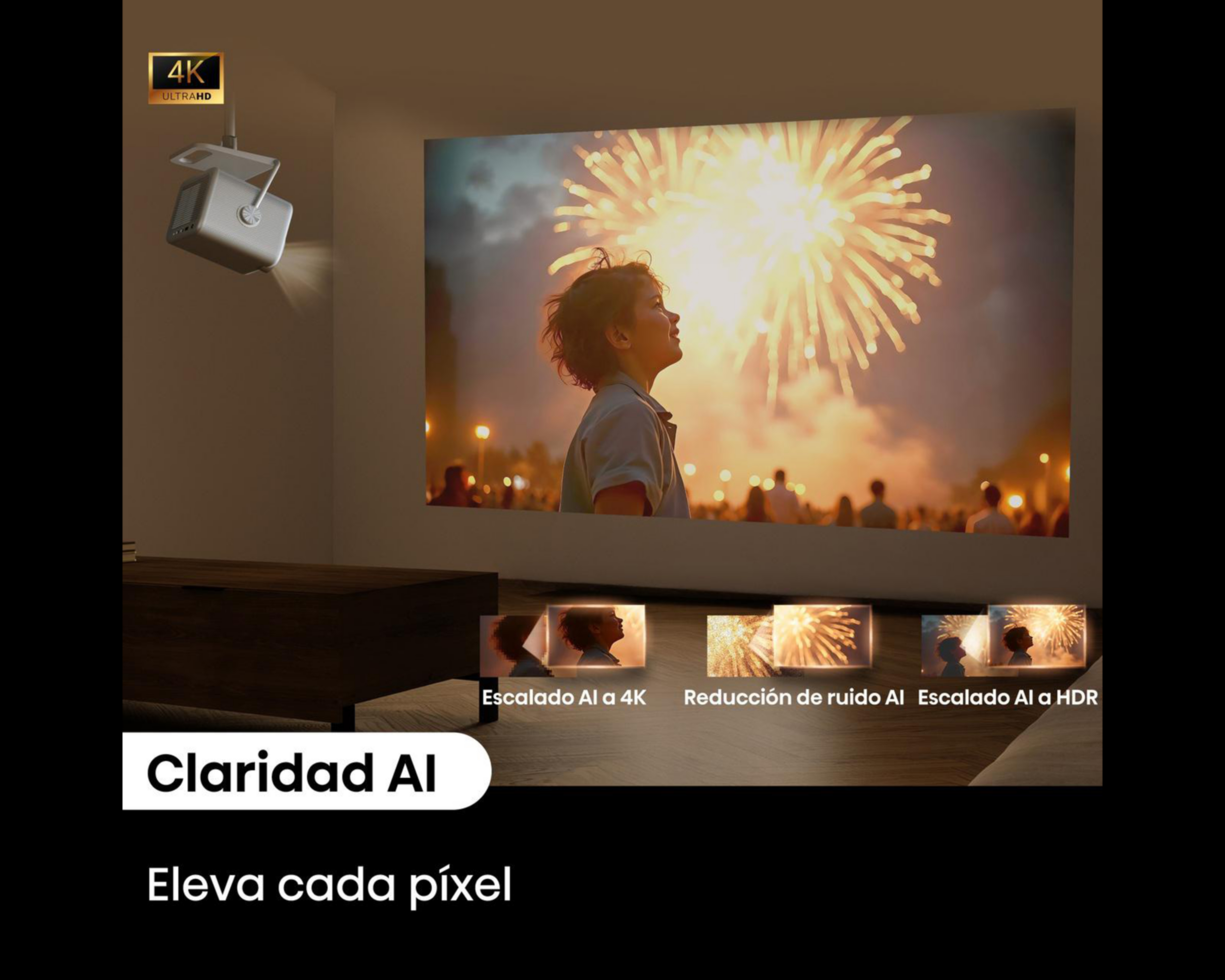 Foto 8 | Preventa Miniproyector Portátil Hisense 1300 Lúmenes 65 - 200 Pulgadas M2 Pro