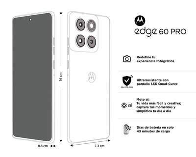 Foto 10 | Celular Motorola Edge 60 Pro Liberado 512 GB Gris